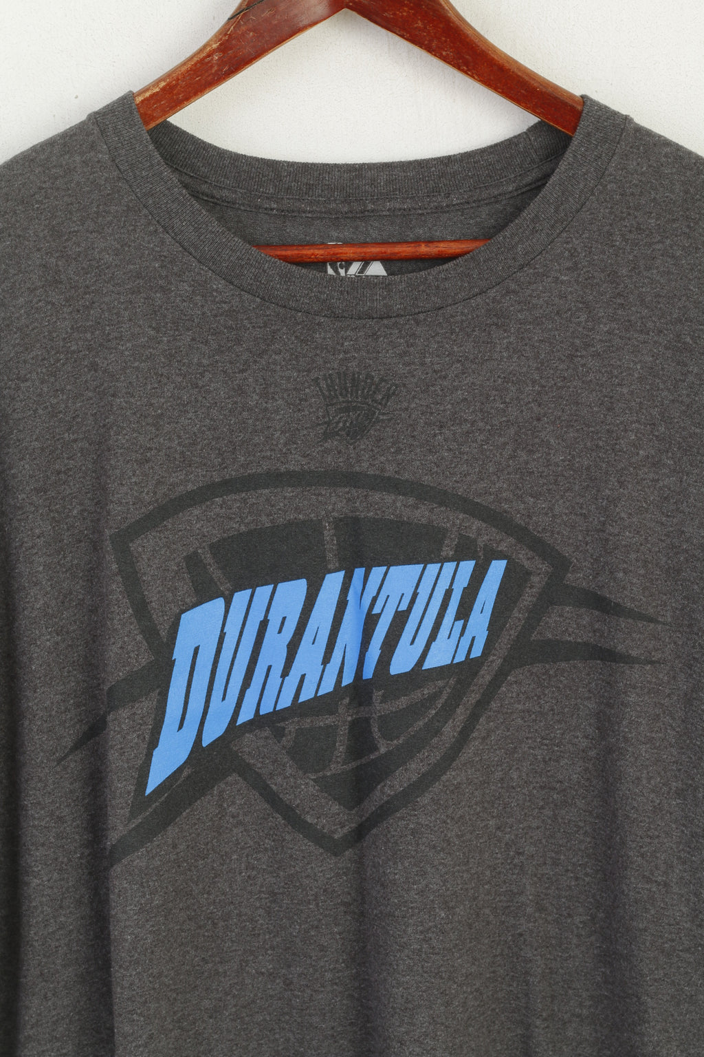 Majestic Athletic Hommes XXL Chemise Gris Coton NBA Durant #35 Sport Basketball Top