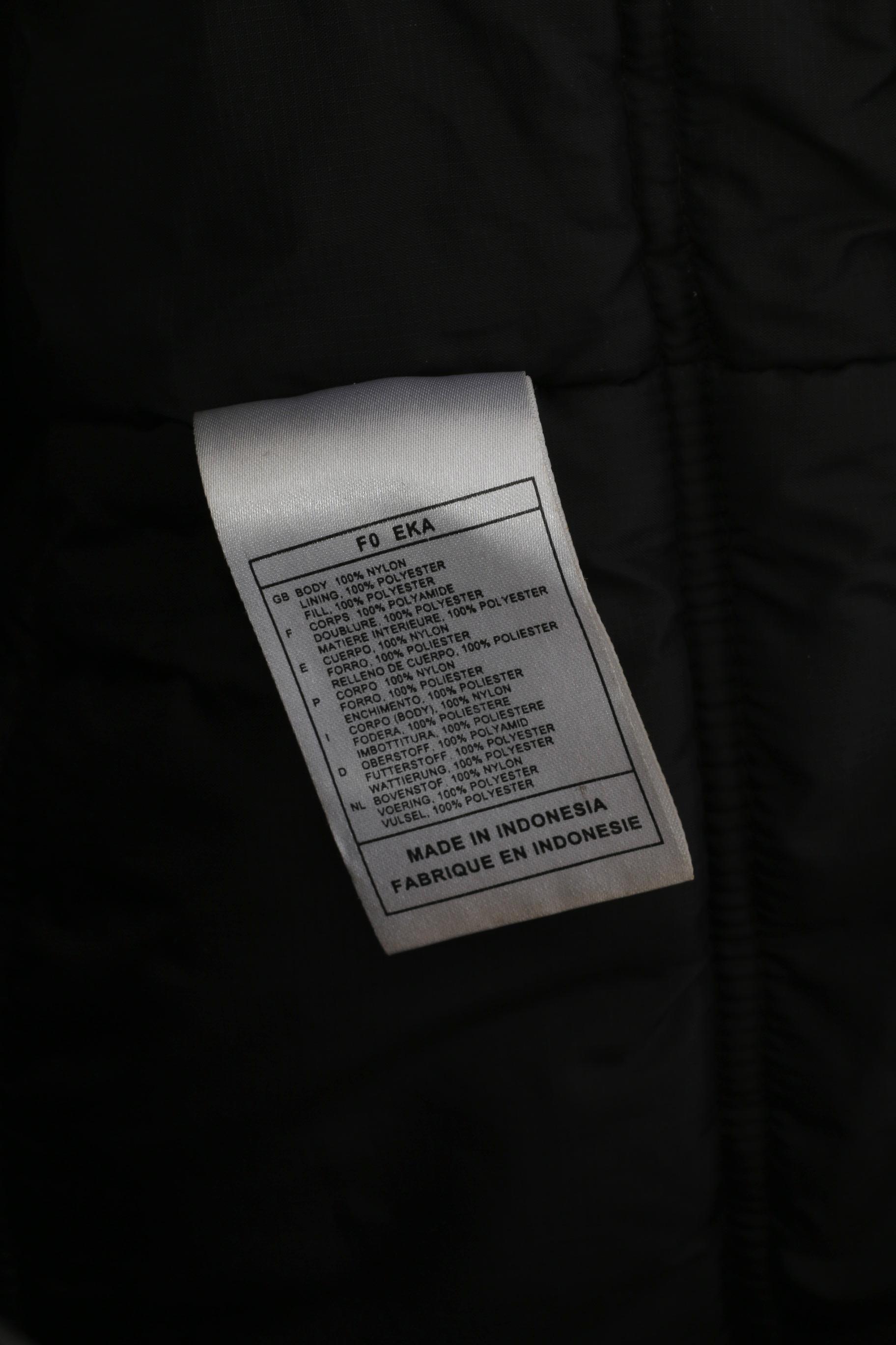 Giacca Nike Team Uomo L 183 Giacca grigia in nylon impermeabile imbottita calda con cerniera lunga