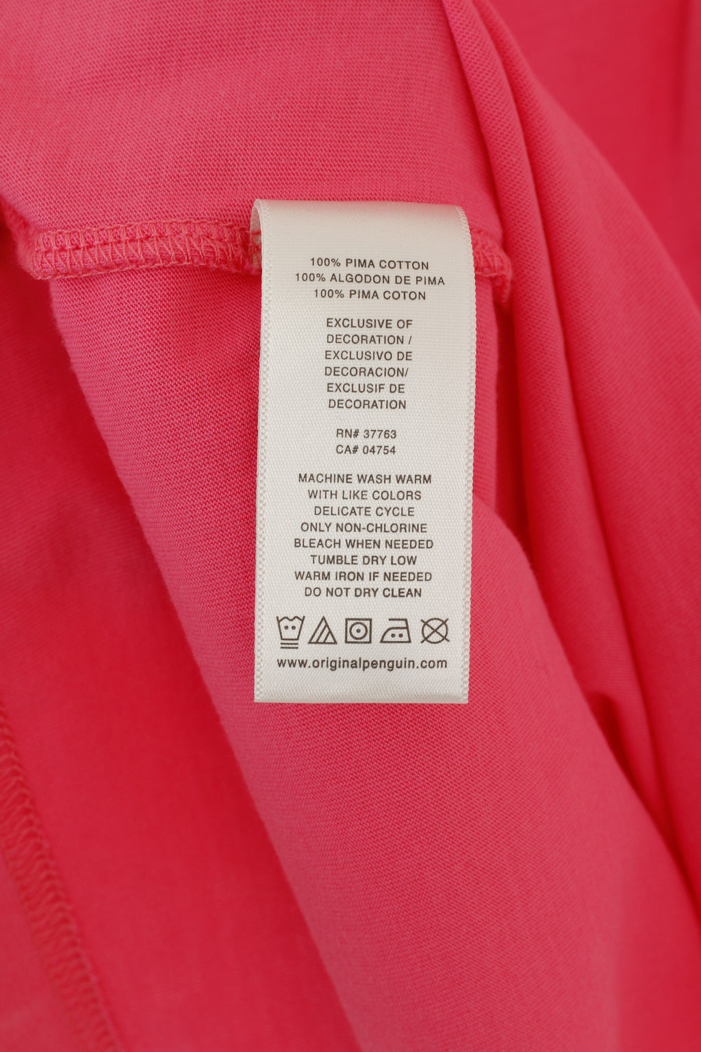 Penguin Men L Polo Shirt Pink Cotton Heritage Slim Fit Pocket Plain Top