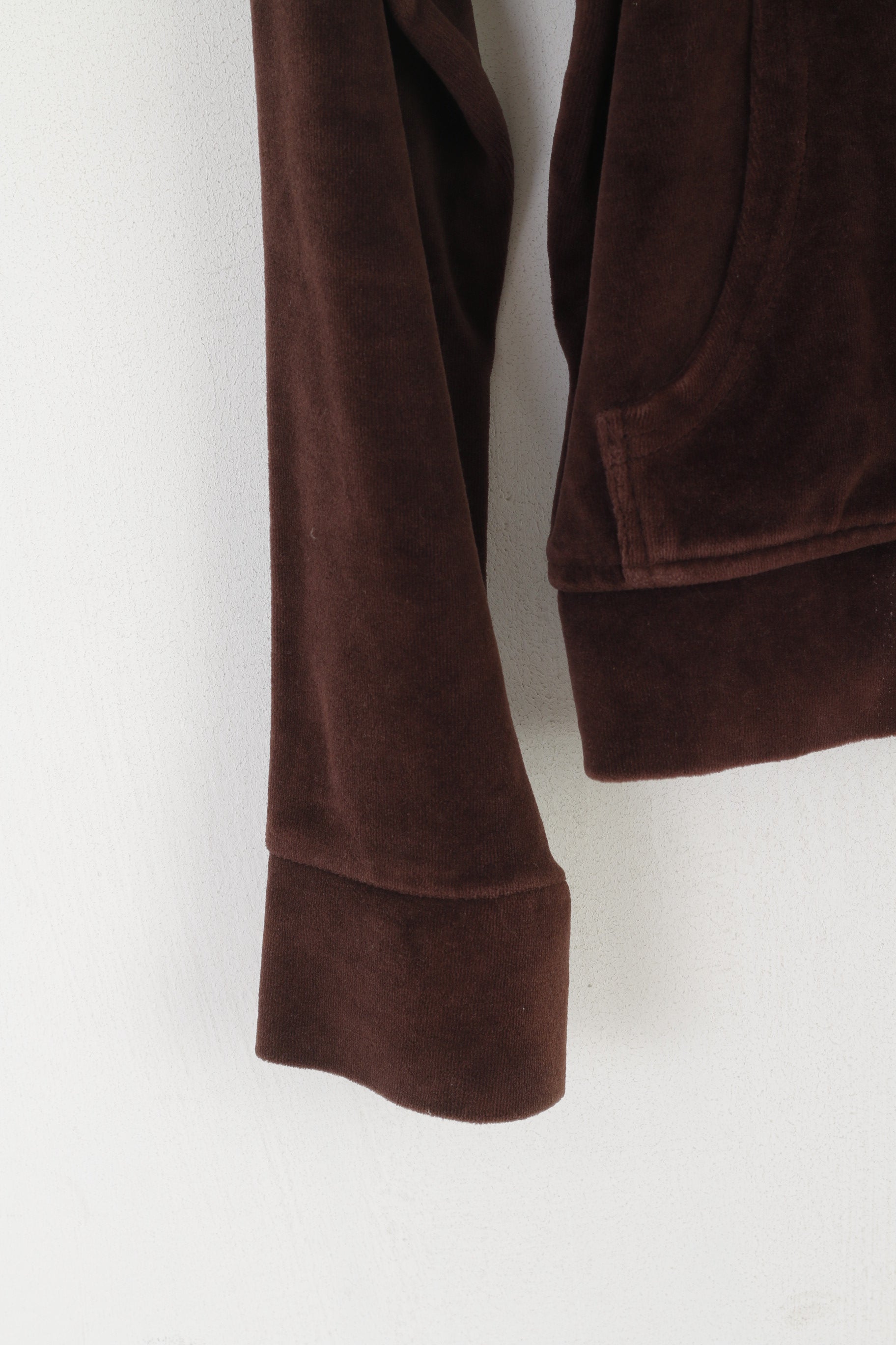 Lonsdale London Women S Sweatshirt Brown Shiny Vintage Fleece Full Zipper Sport Top