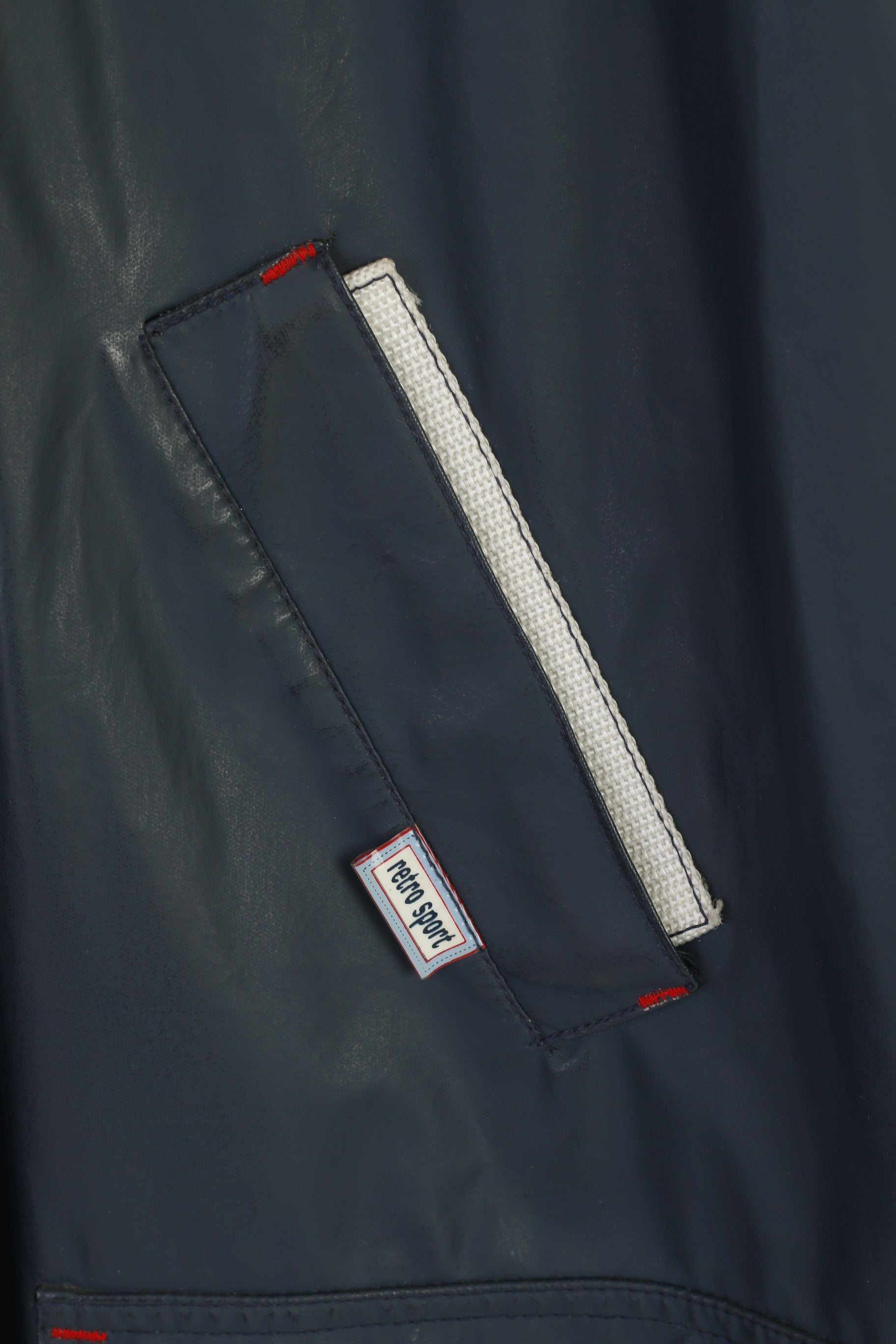 C&A New Fast Women 12 38 M Rain Jacket Navy Retro Style Full Zip Outdoor Top