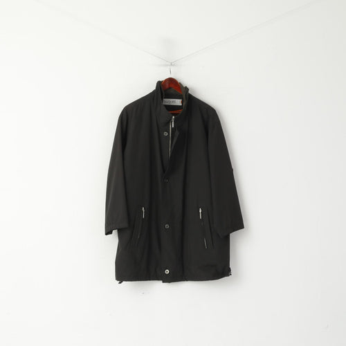 Bugatti Hommes 27 XL Manteau Noir Léger Fermeture Éclair Complète Casual Global Top Technique
