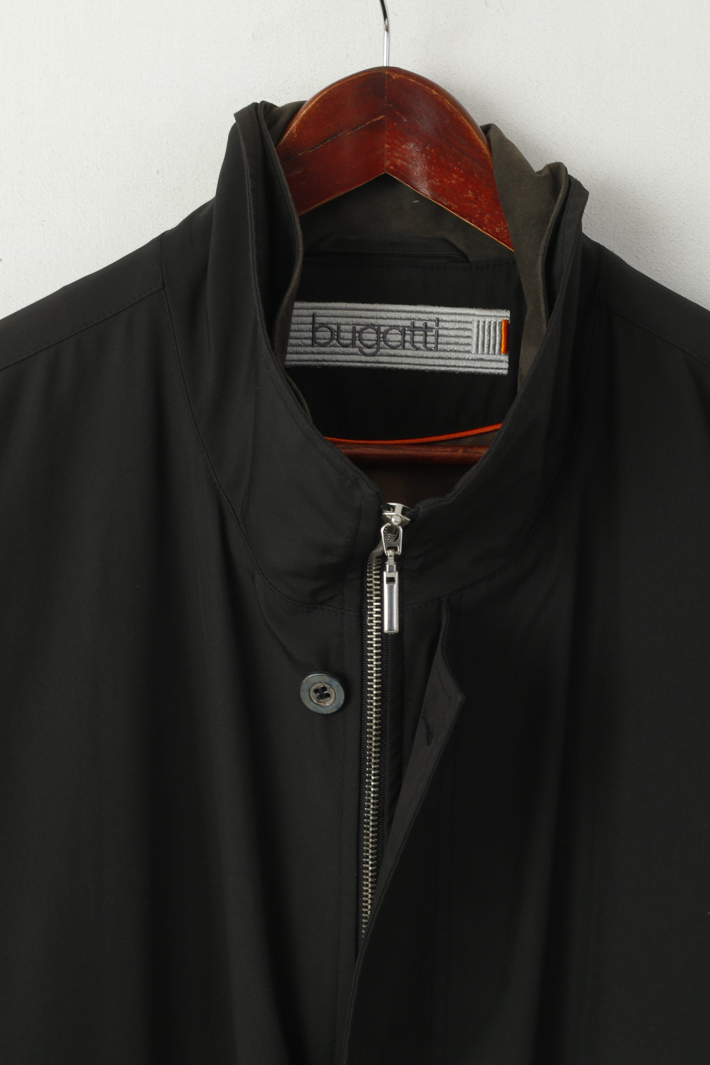 Bugatti Men 27 XL Coat Black Lightweight Full Zipper Casual Overall Technical Top