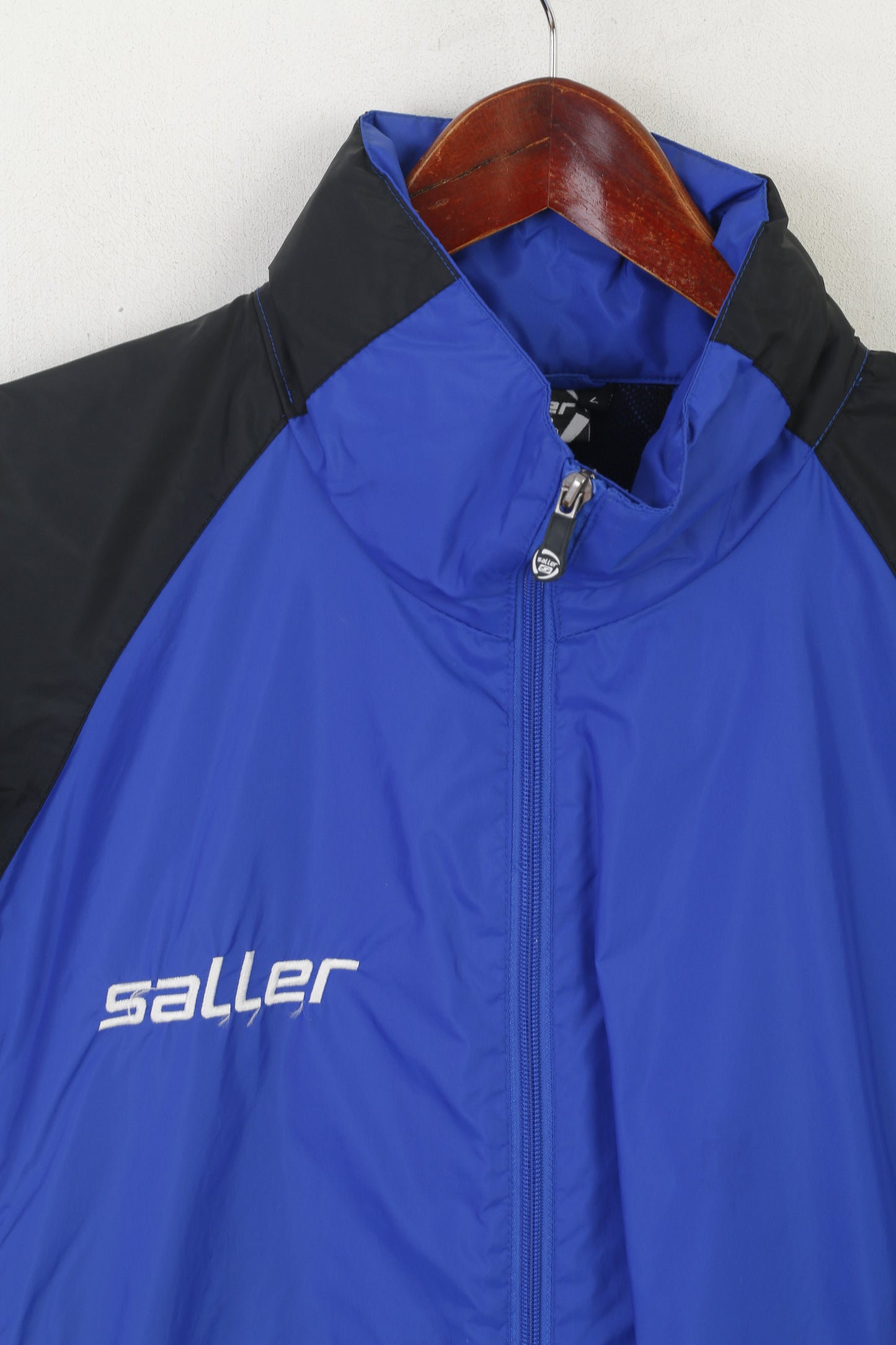 Saller Men L Jacket Blue Nylon Waterproof Hidded HoodSV Wacker Rottleberode Top