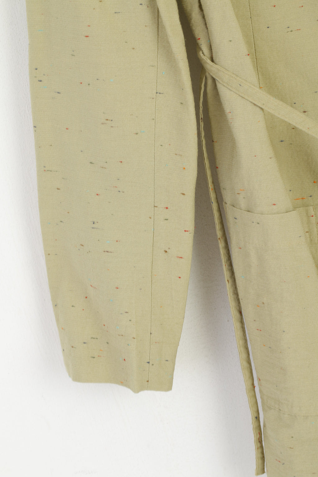 Fekbir Donna 38 M Blazer Verde Nylon Spalline Giacca lunga leggera con cintura