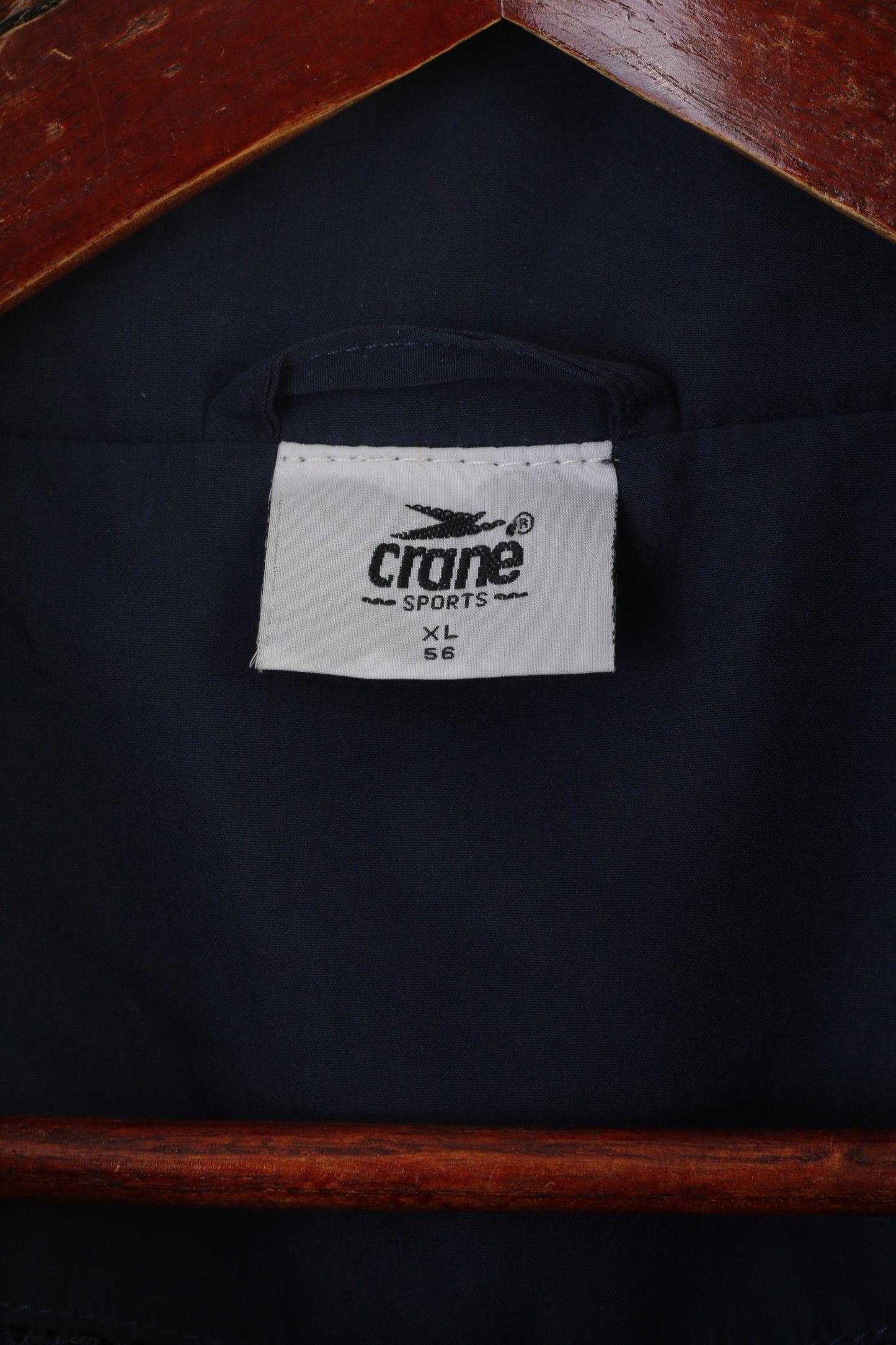 New Crane Sports Men XL 56 Jacket Navy Full Zipper Sportswear Lightweight Top