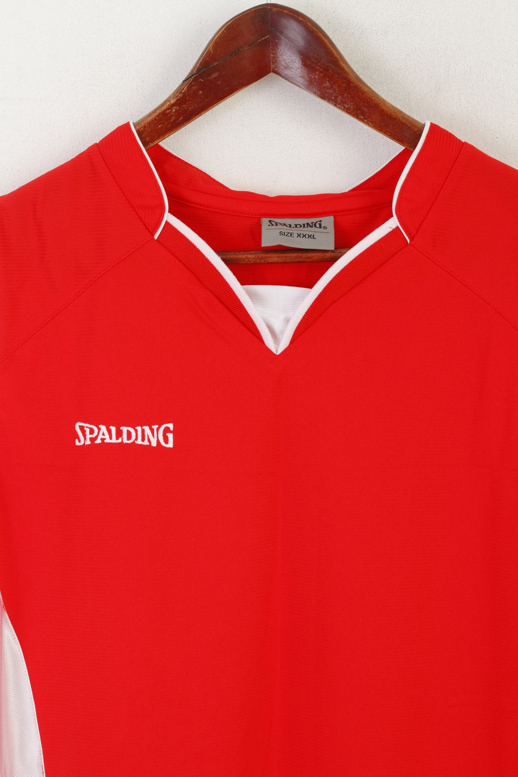 Spalding Men 3XL Shirt Red Vintage Sleeveless Basketball Sportswear NBA Jersey Top