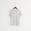 Camicia da uomo M Superdry Maglietta sportiva a maniche corte con girocollo in cotone grigio sbiadito
