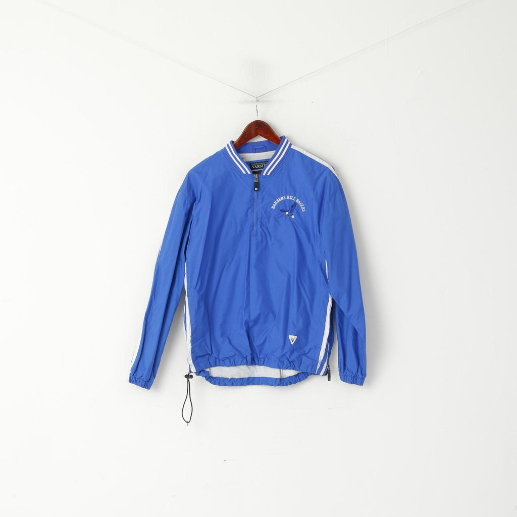 Giacca da uomo Holloway Varsity in nylon blu Barbers Hill Eagles Bomber Top pullover impermeabile
