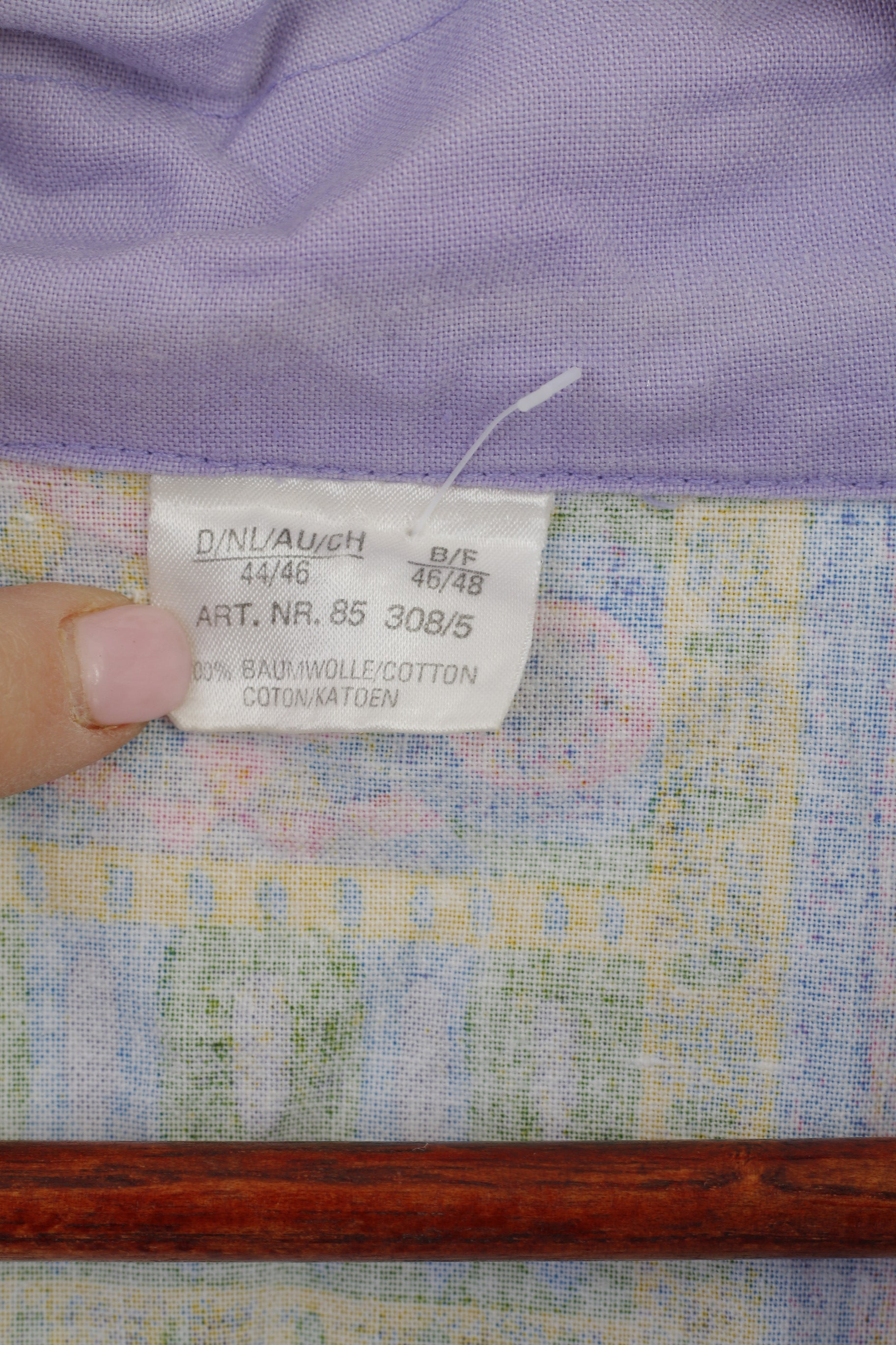 vintage Femmes 44/46 L Bomber Jacket Violet Cotton Festival Full Zip Retro Top