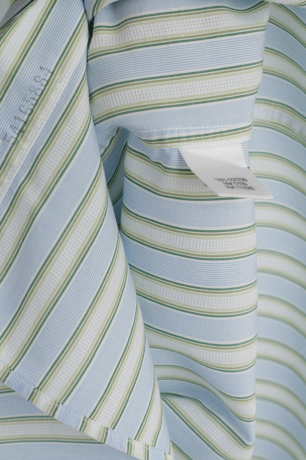 Merona Men L Casual Shirt Blue Striped Cotton Long Sleeve Elegant Top