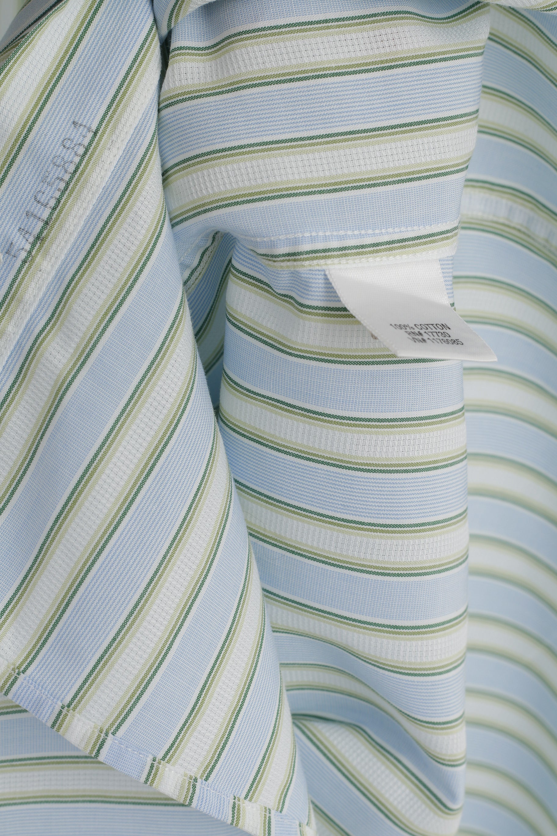 Merona Men L Casual Shirt Blue Striped Cotton Long Sleeve Elegant Top