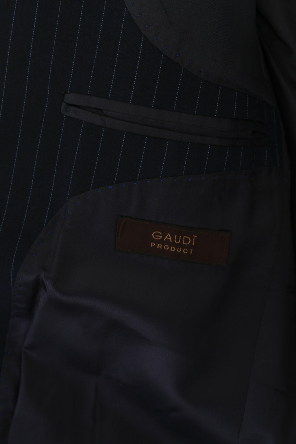 Gaudi Men 54 44 Blazer Navy Wool Striped Single Breasted Italy Vintage Jacket