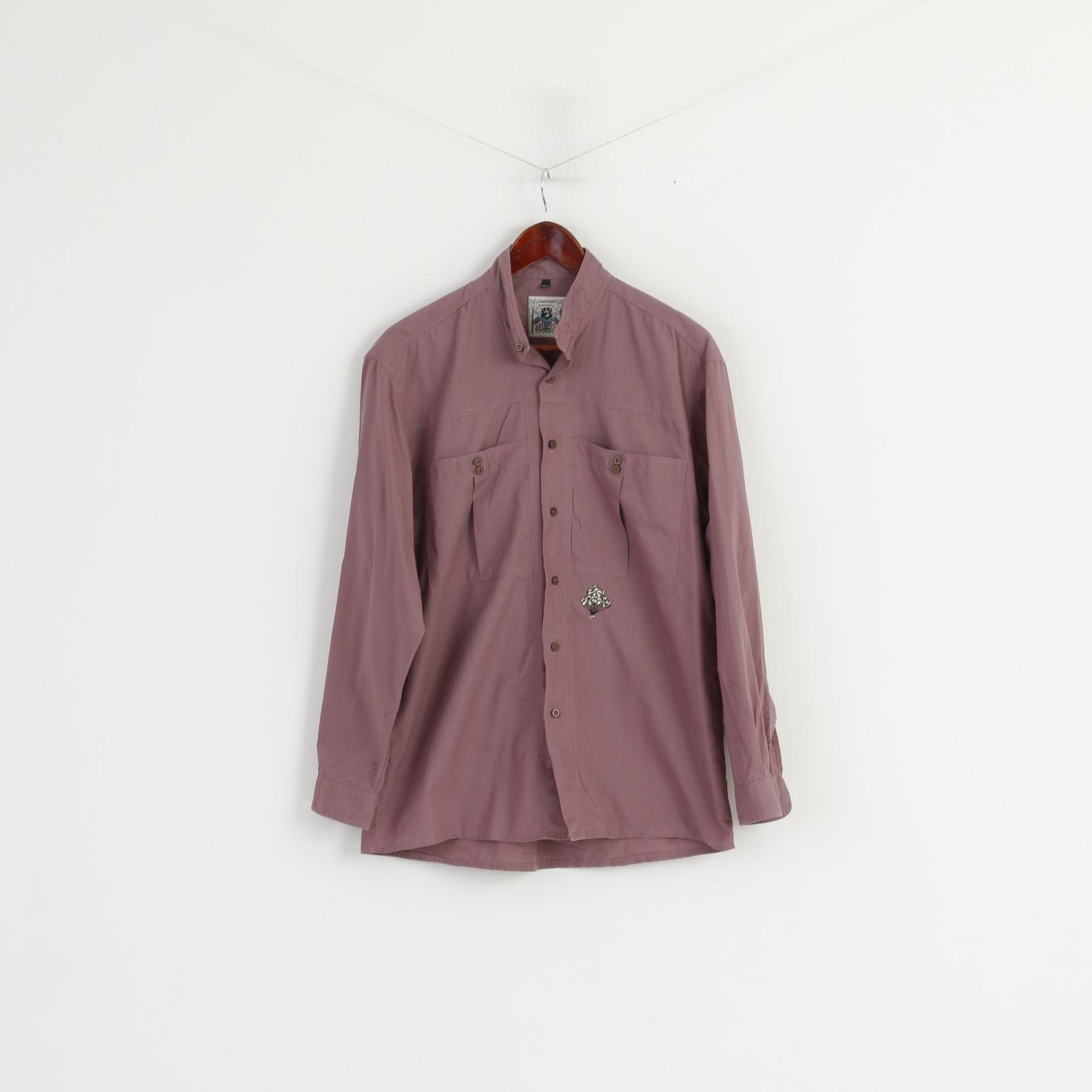 GOLDRESS Homme 39/40 M Chemise décontractée Plum 1 Rallye Monte Carlo Haut à Manches Longues