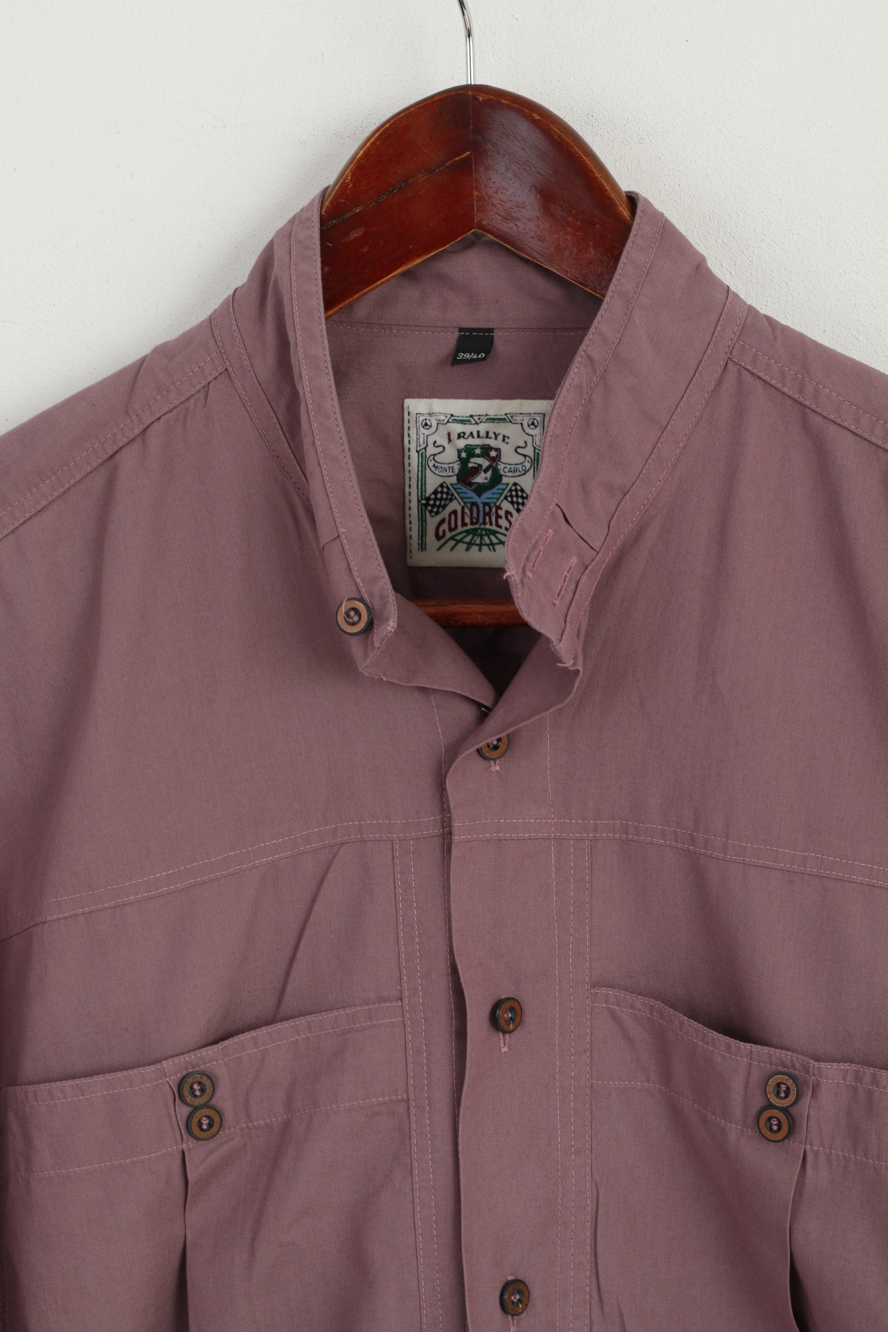 GOLDRESS Homme 39/40 M Chemise décontractée Plum 1 Rallye Monte Carlo Haut à Manches Longues