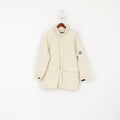 Gant Giacca da uomo L Giacca in cotone beige Navigator Parka Giacca a vento con cerniera intera Top da esterno