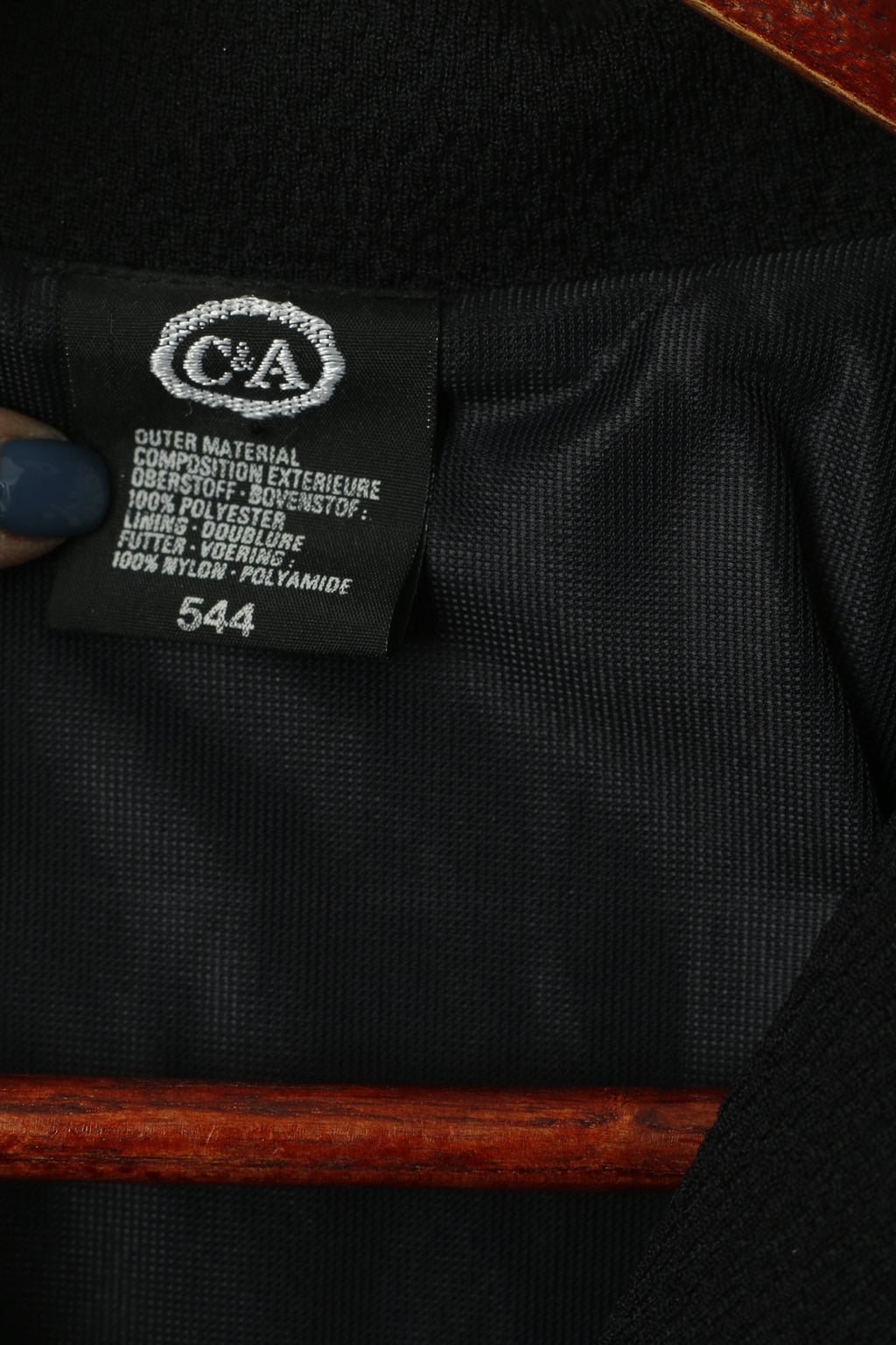 C&A Women S Midi Dress Black Belted Long Sleeve Half Zip Classic Retro