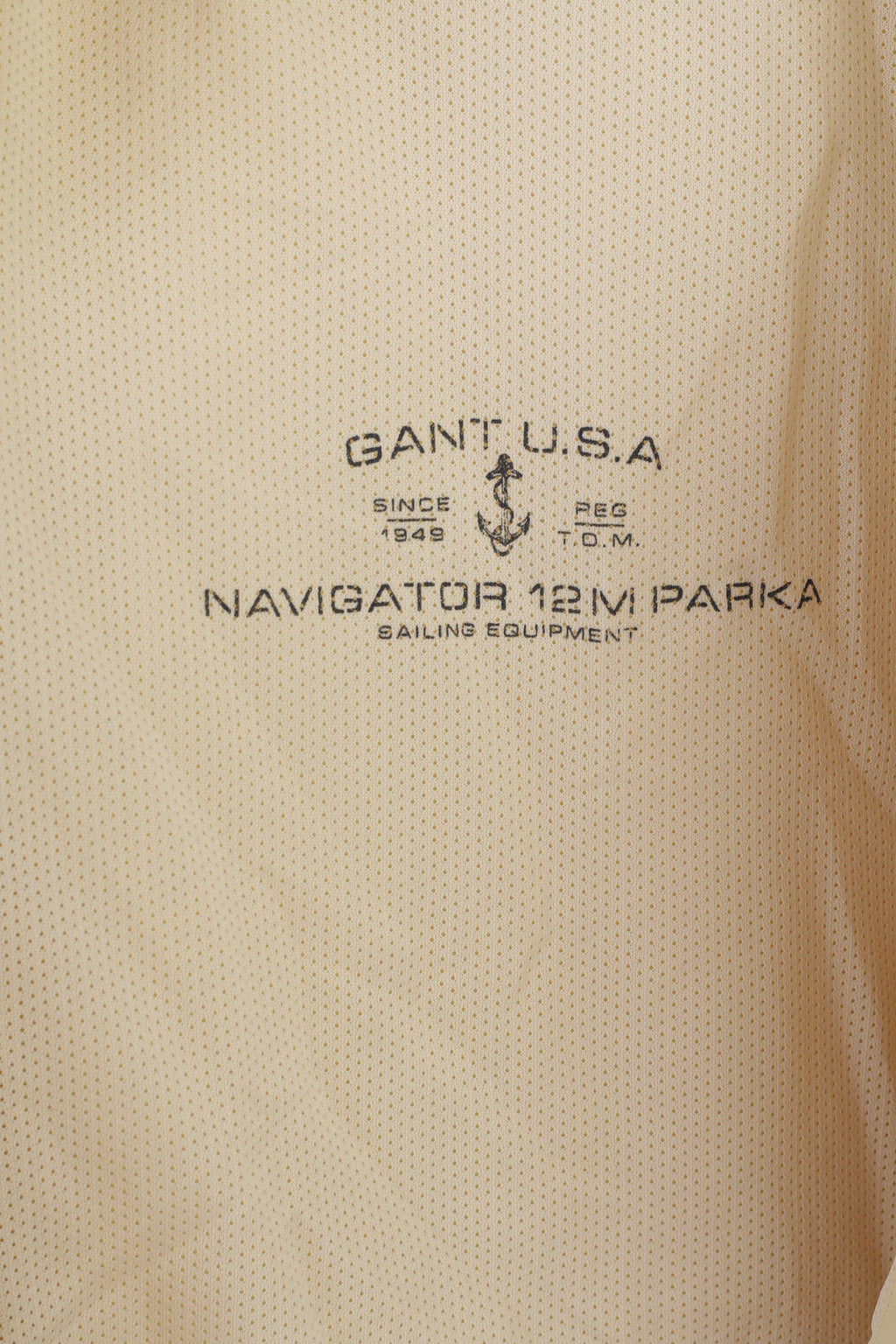 Gant Giacca da uomo L Giacca in cotone beige Navigator Parka Giacca a vento con cerniera intera Top da esterno