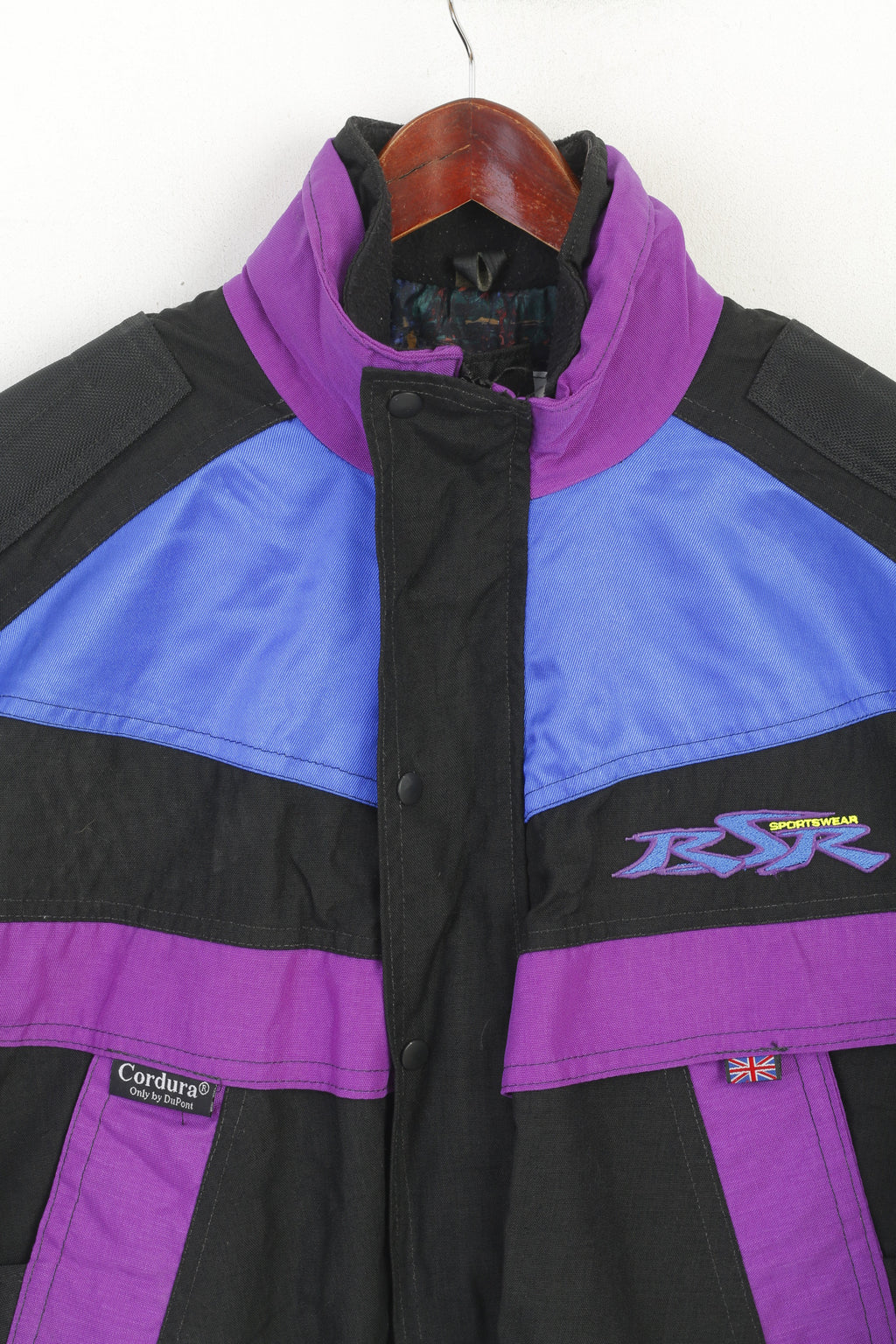 RSR Sportswear Giacca da uomo M Nera da moto vintage in nylon Cordura Racing Top