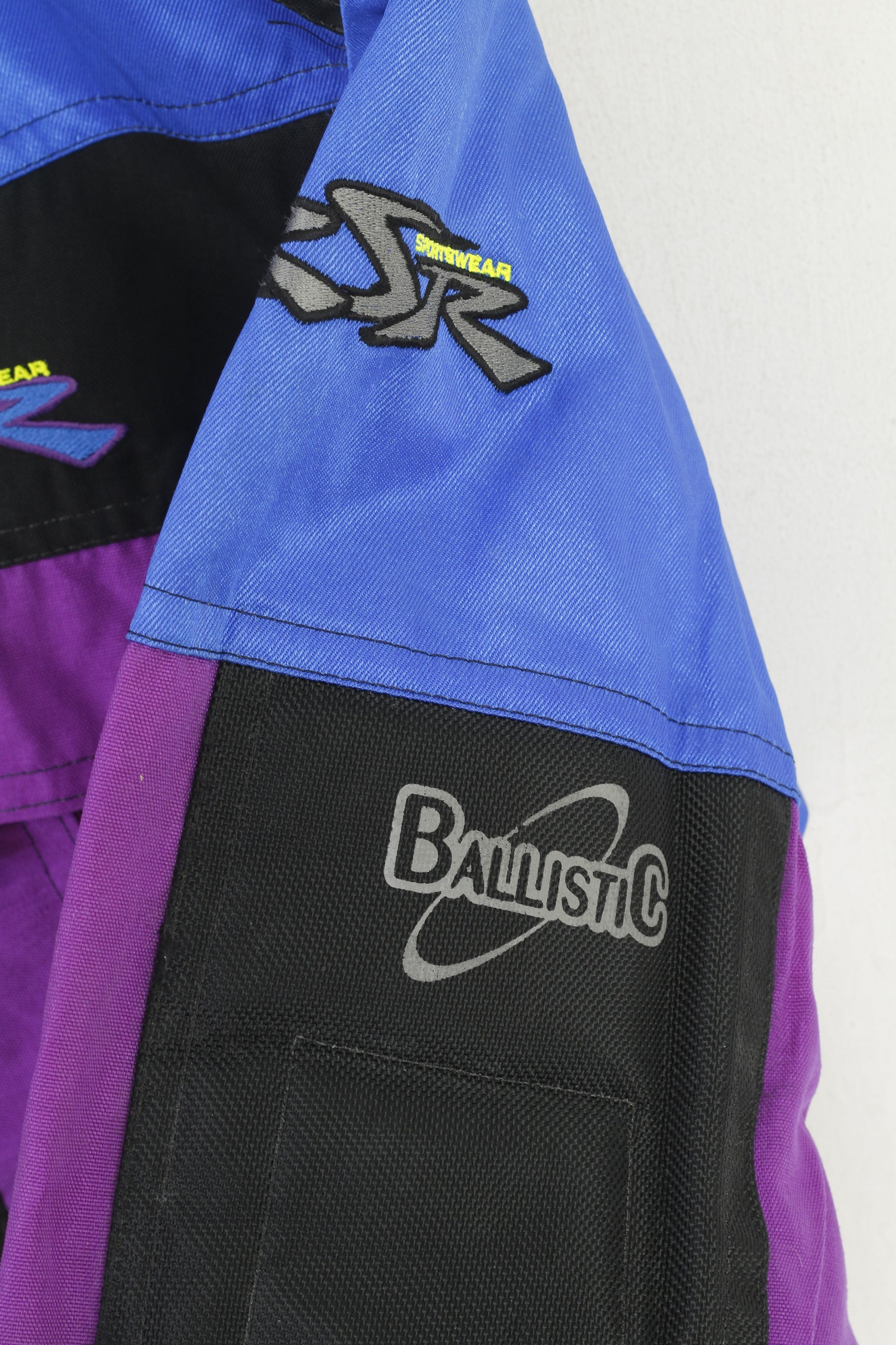 RSR Sportswear Giacca da uomo M Nera da moto vintage in nylon Cordura Racing Top