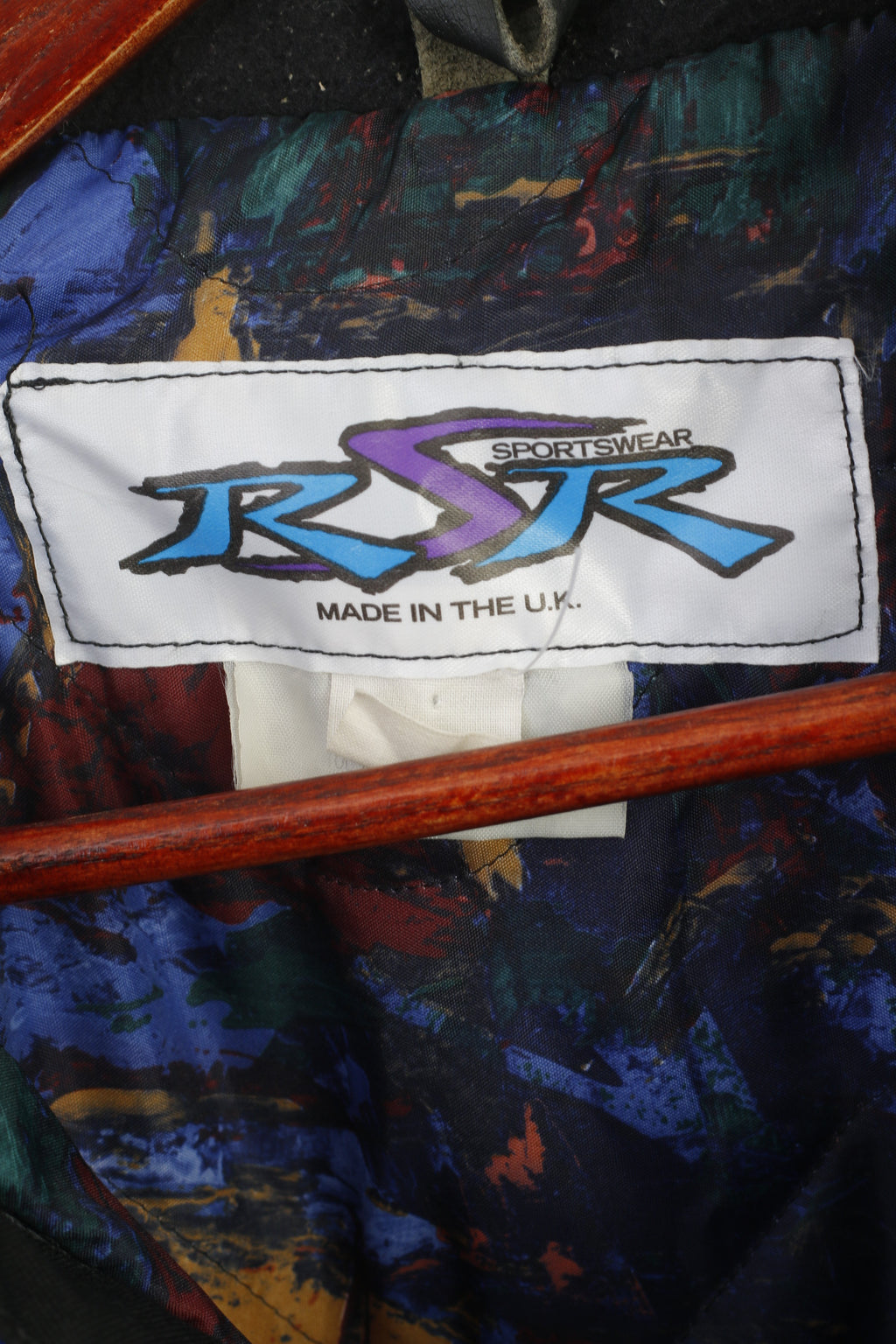 RSR Sportswear Giacca da uomo M Nera da moto vintage in nylon Cordura Racing Top