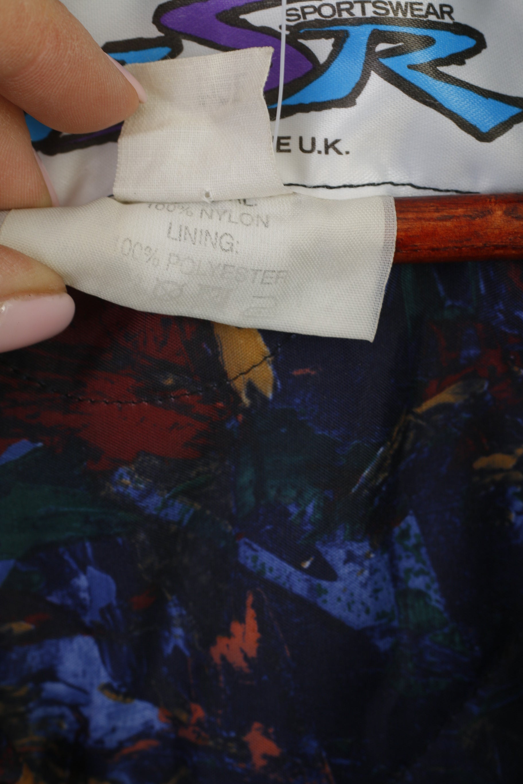 RSR Sportswear Giacca da uomo M Nera da moto vintage in nylon Cordura Racing Top