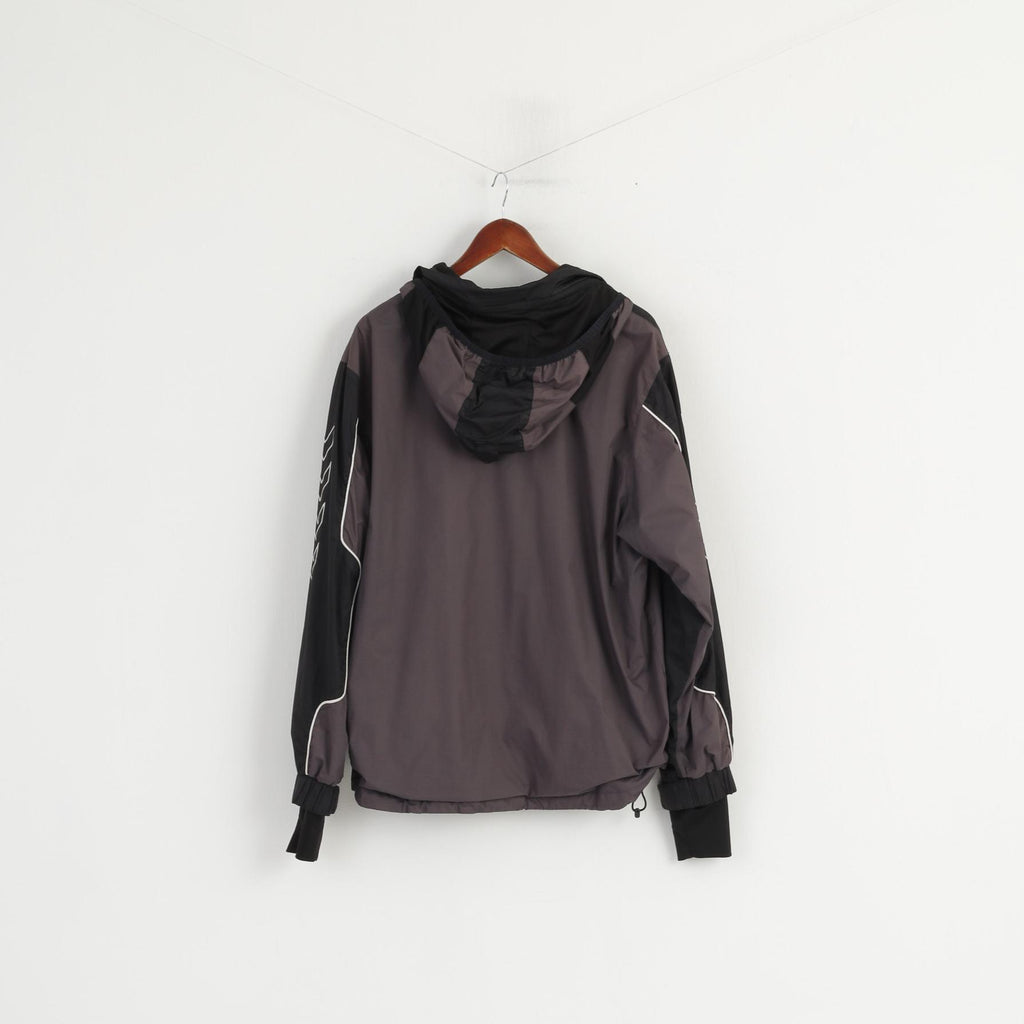 Hummel Hommes XL Veste Gris Aughton Town Green FC #4 Haut de Football Zippé à Capuche