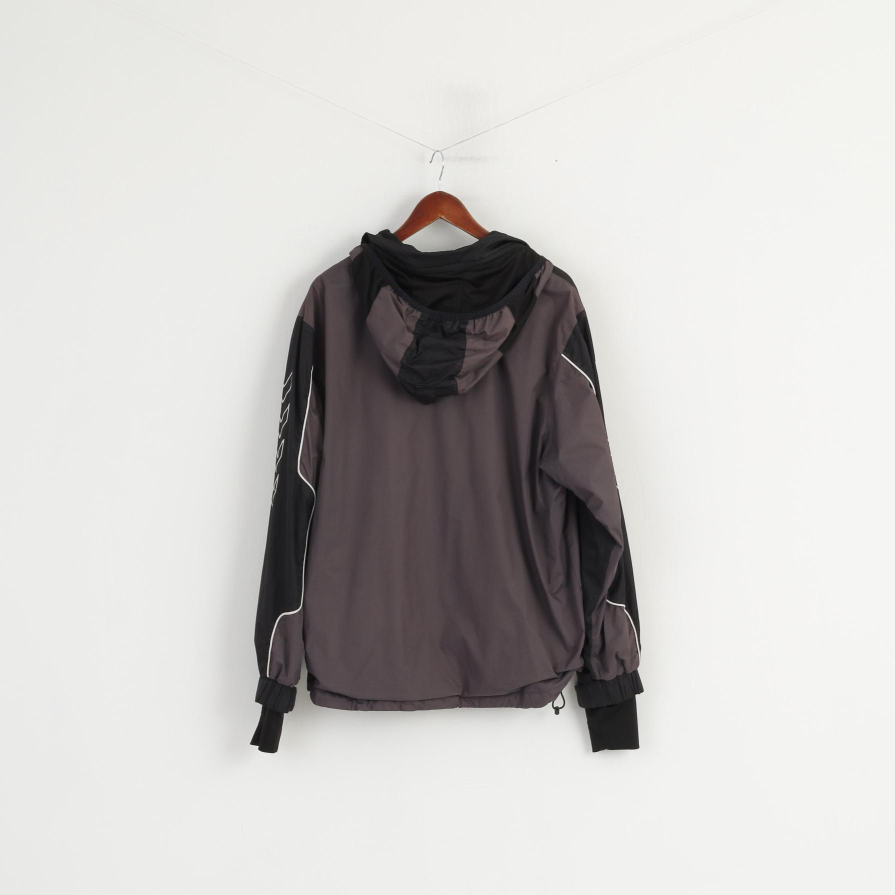 Hummel Hommes XL Veste Gris Aughton Town Green FC #4 Haut de Football Zippé à Capuche