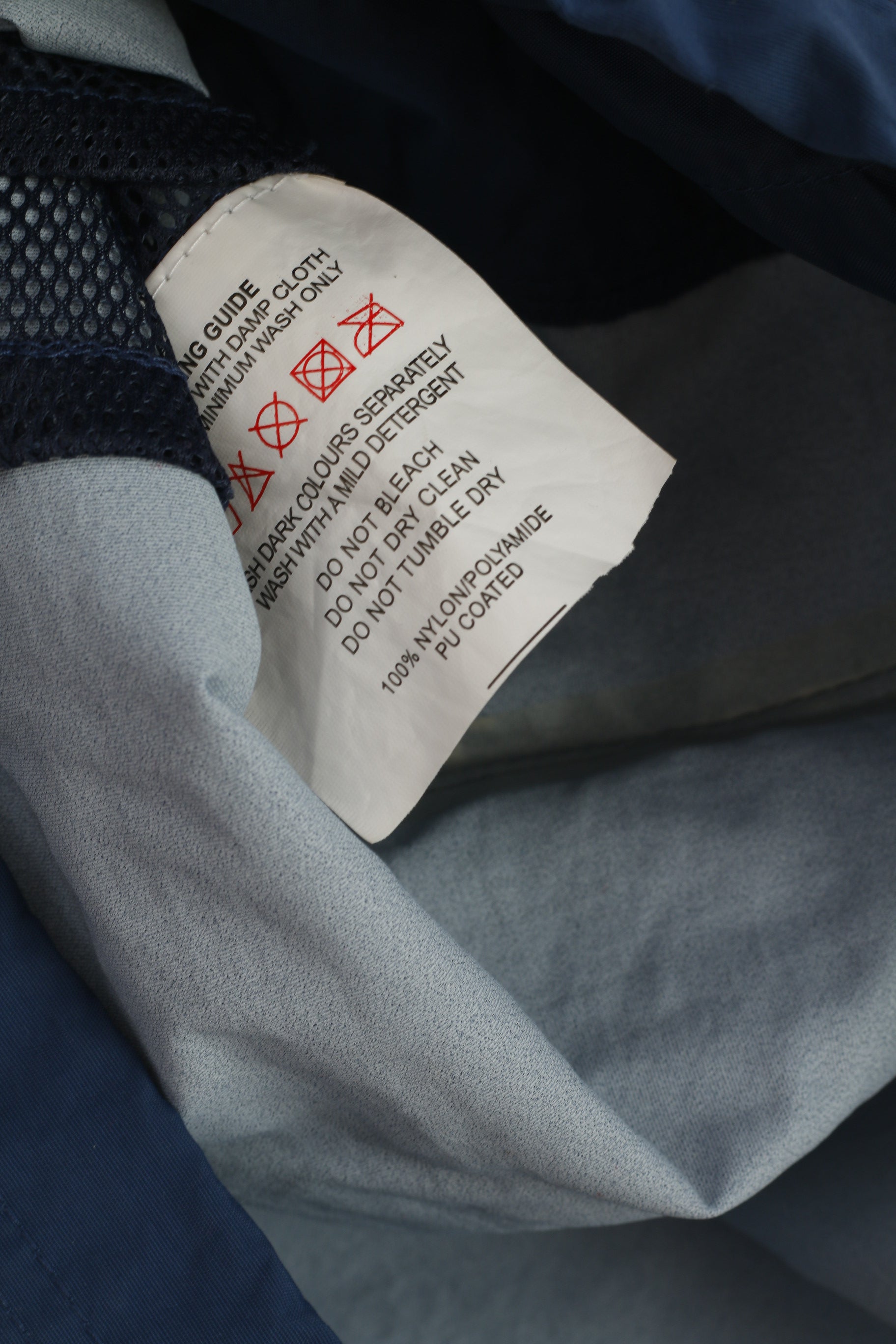 Prostar Boys LY 14 Age Veste Marine Rouge Nylon Étanche Capuche Cachée Haut Vintage