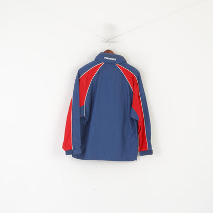 Prostar Boys LY 14 Age Jacket Navy Red Nylon Waterproof Hidden Hood Vintage Top