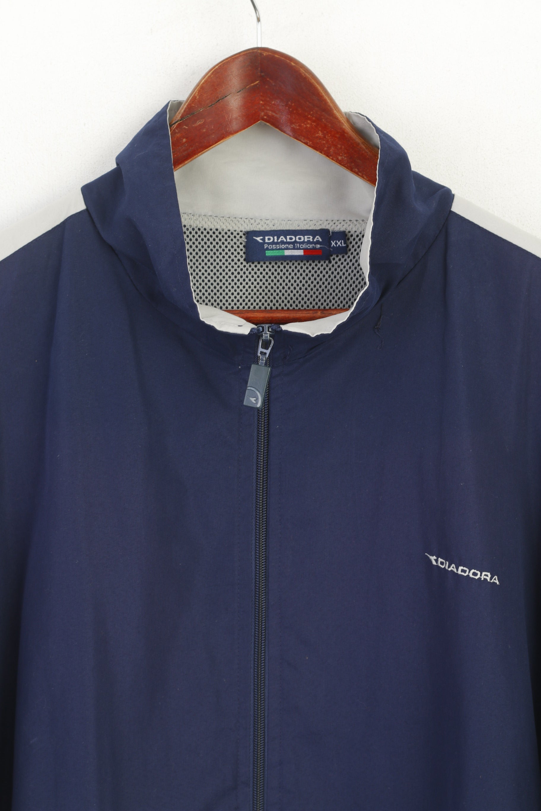 Diadora Hommes XXL Veste Marine Sportswear Léger Training Full Zip Top