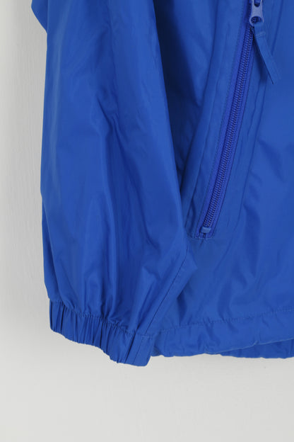 Etirel - Veste pour garçon de 12 ans, 152 ans, en nylon bleu, imperméable, capuche cachée, fermeture éclair sur le dessus