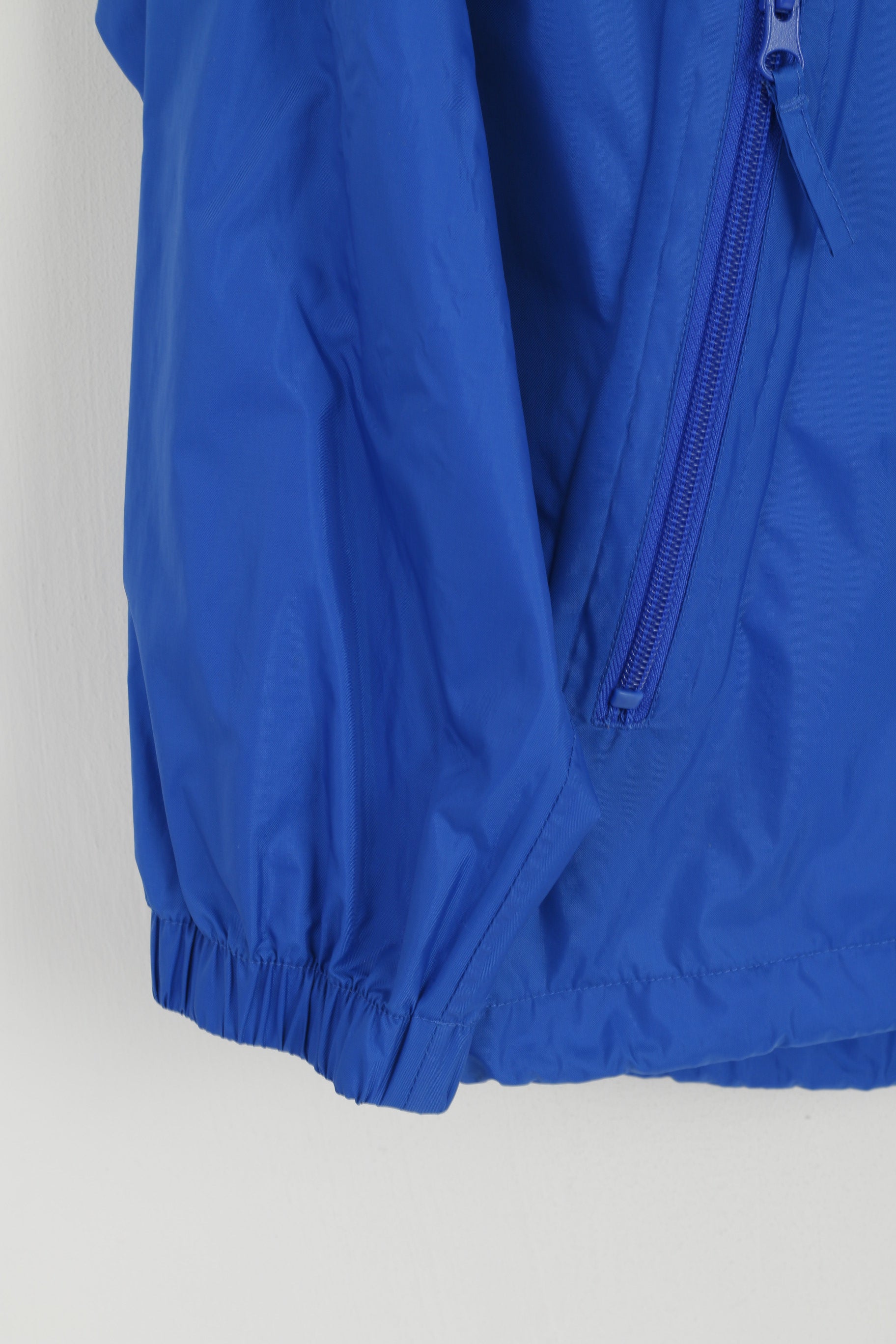 Etirel - Veste pour garçon de 12 ans, 152 ans, en nylon bleu, imperméable, capuche cachée, fermeture éclair sur le dessus