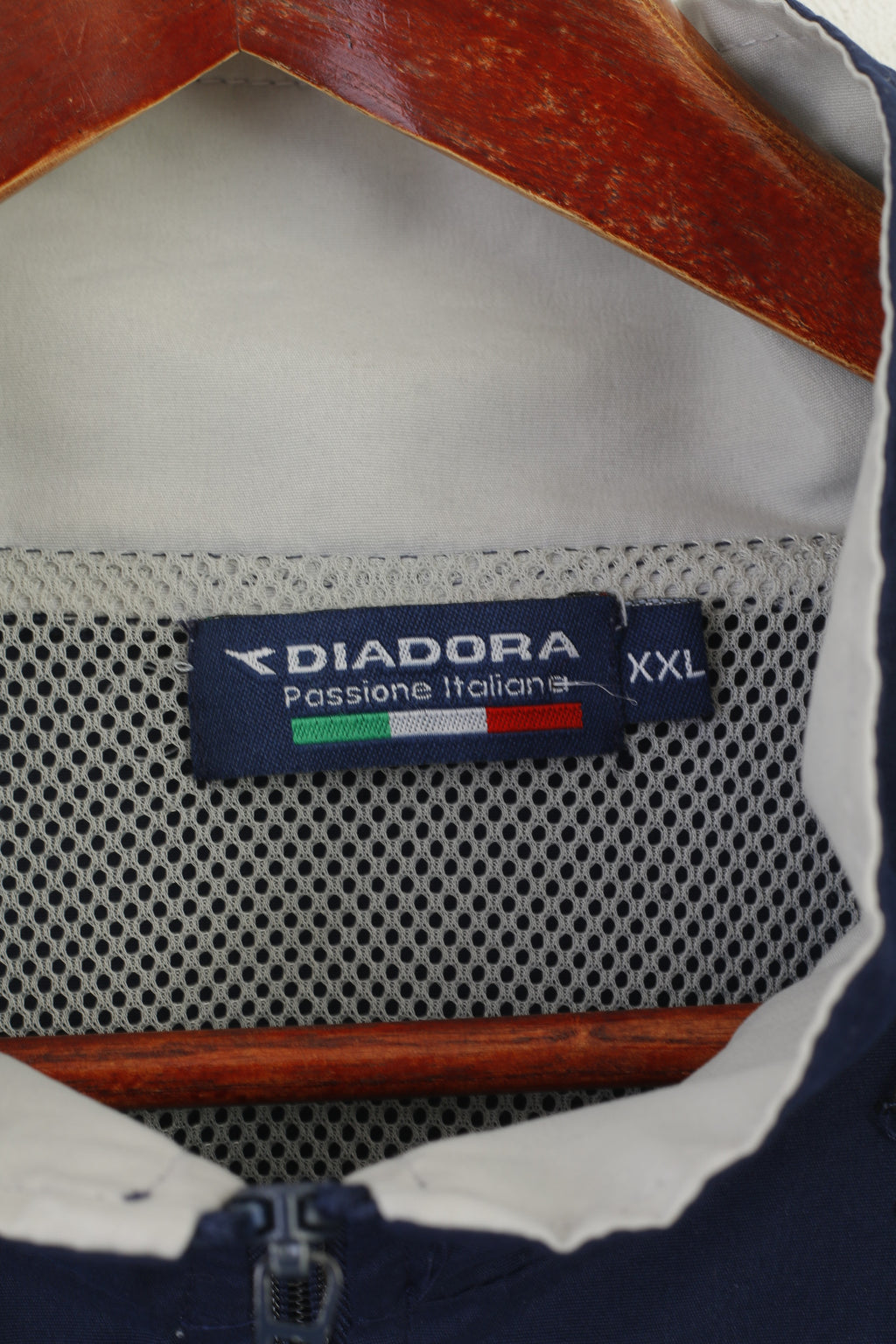 Diadora Hommes XXL Veste Marine Sportswear Léger Training Full Zip Top
