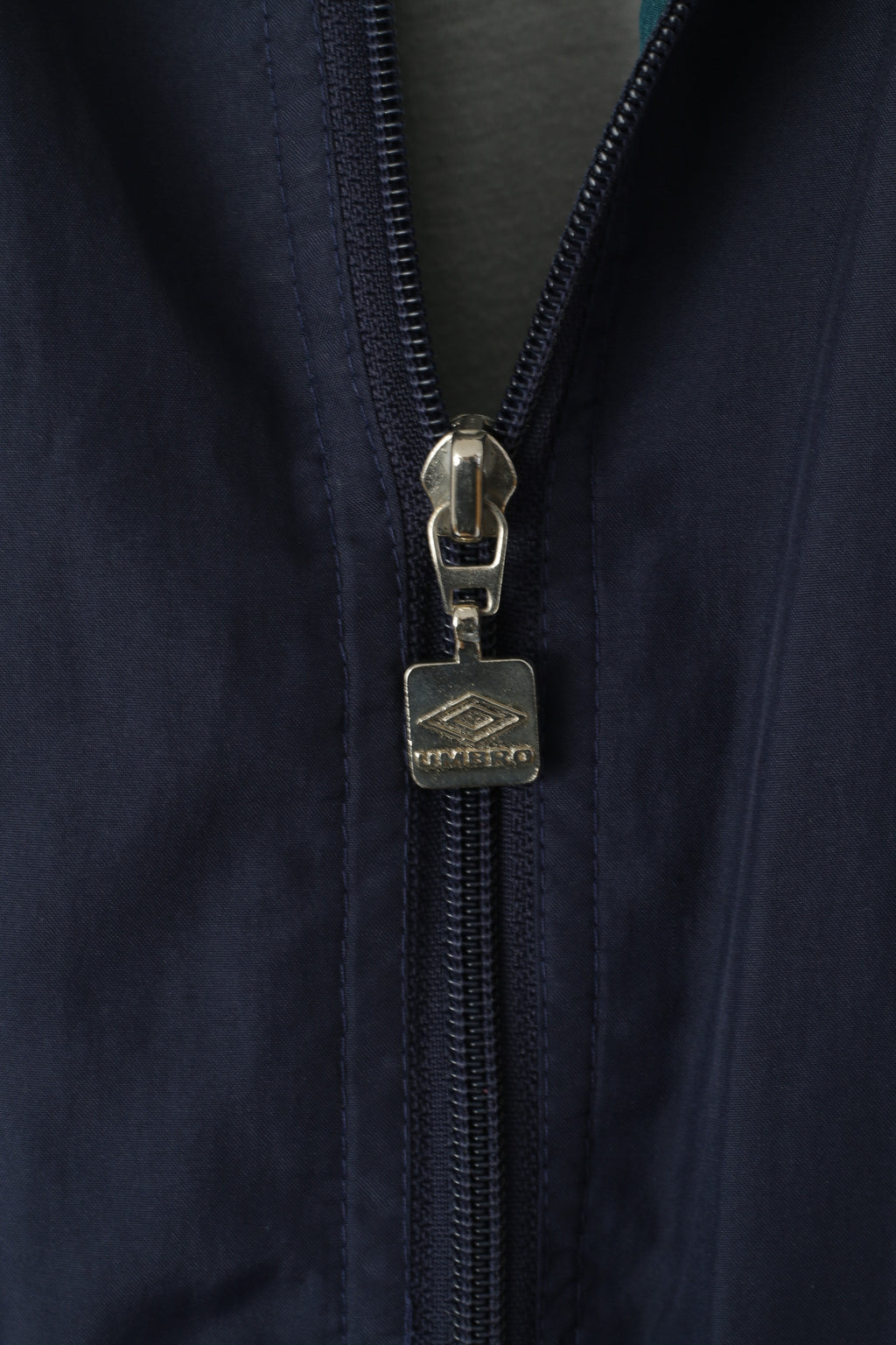 Umbro Giacca da uomo L Navy Activewear Top sportivo da allenamento vintage anni '90 con cerniera