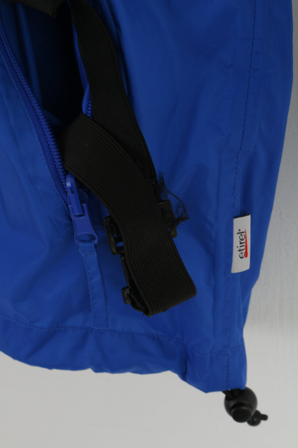 Etirel - Veste pour garçon de 12 ans, 152 ans, en nylon bleu, imperméable, capuche cachée, fermeture éclair sur le dessus
