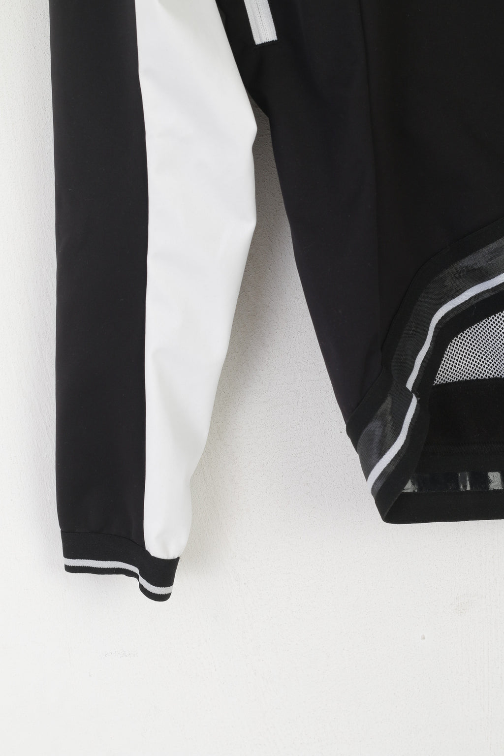 B'TWIN Femmes M Veste De Cyclisme Noir Réfléchissant Coupe-Vent À Fermeture Éclair Complète Haut De Vélo