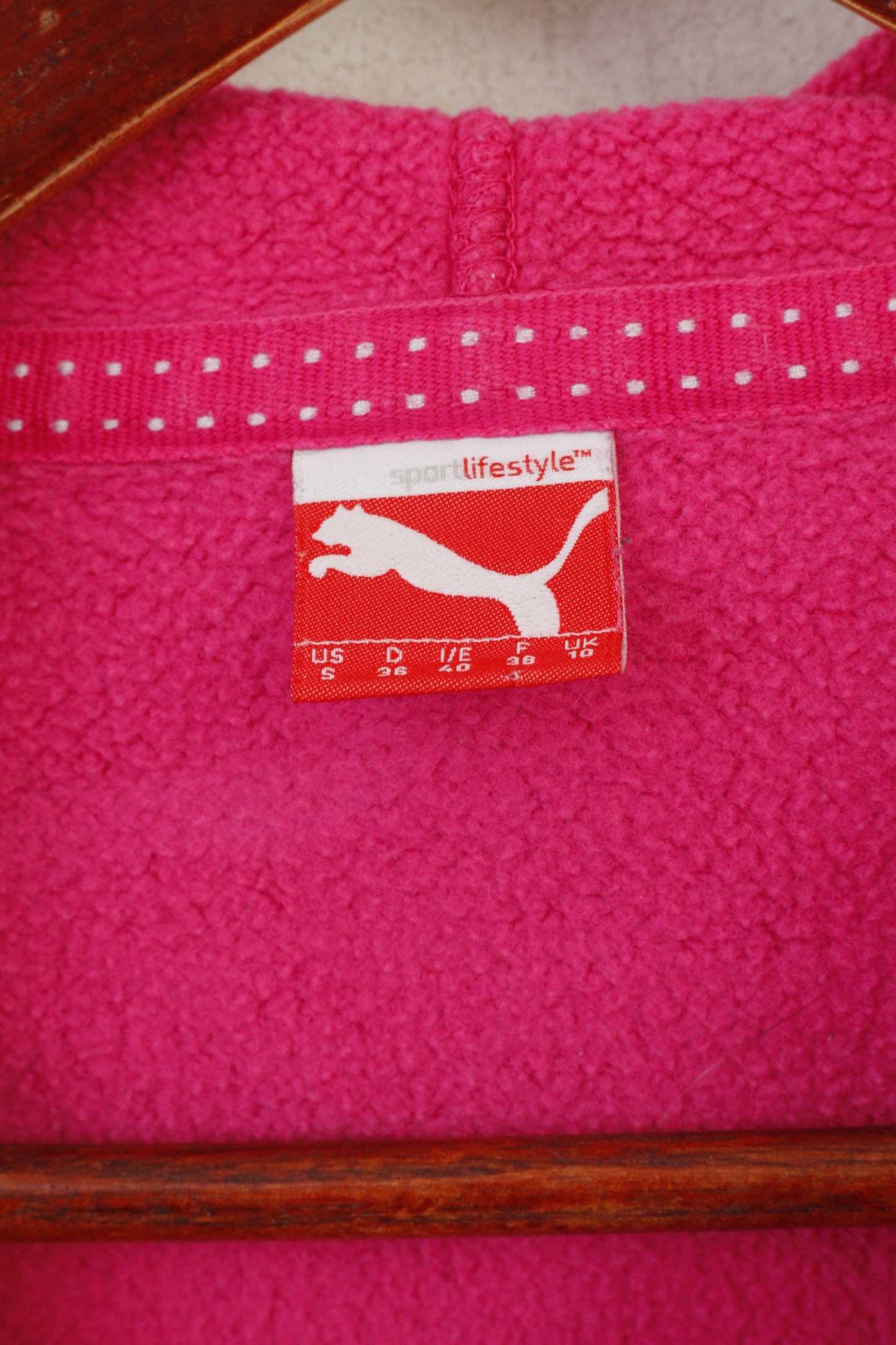 Puma Women S Sweatshirt Pink Cotton Hooded Sportswear Training Sport Top