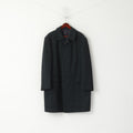Joba International Cappotto da uomo 48 M Navy check anni '70 in lana vintage monopetto classico