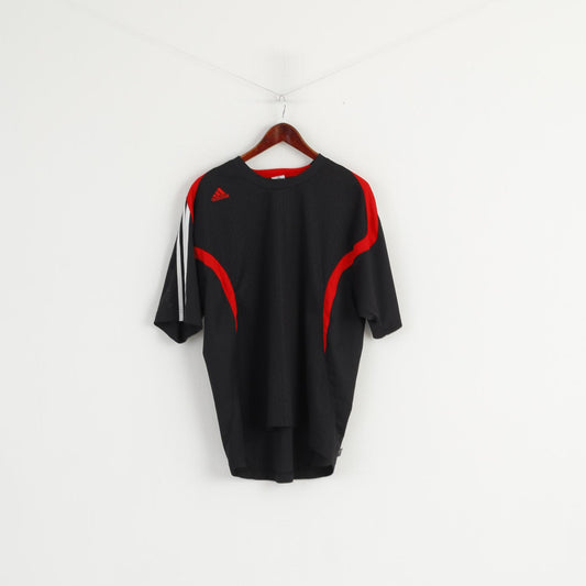 Adidas Men L Shirt Black Predator Football Climacool Activewear Sport Jersey Top