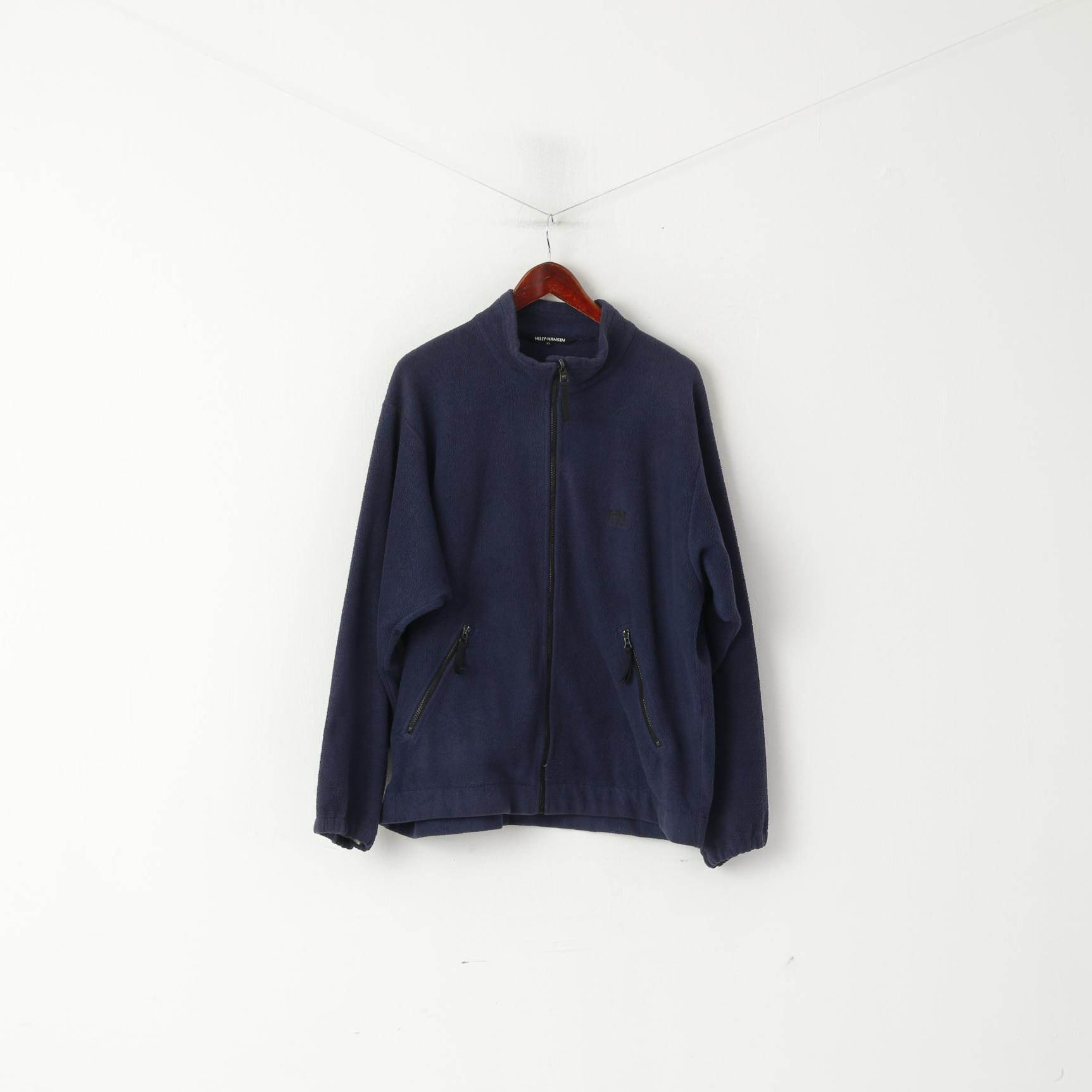 Top in pile da uomo Helly Hansen M NavyTop per abbigliamento sportivo da esterno con cerniera intera