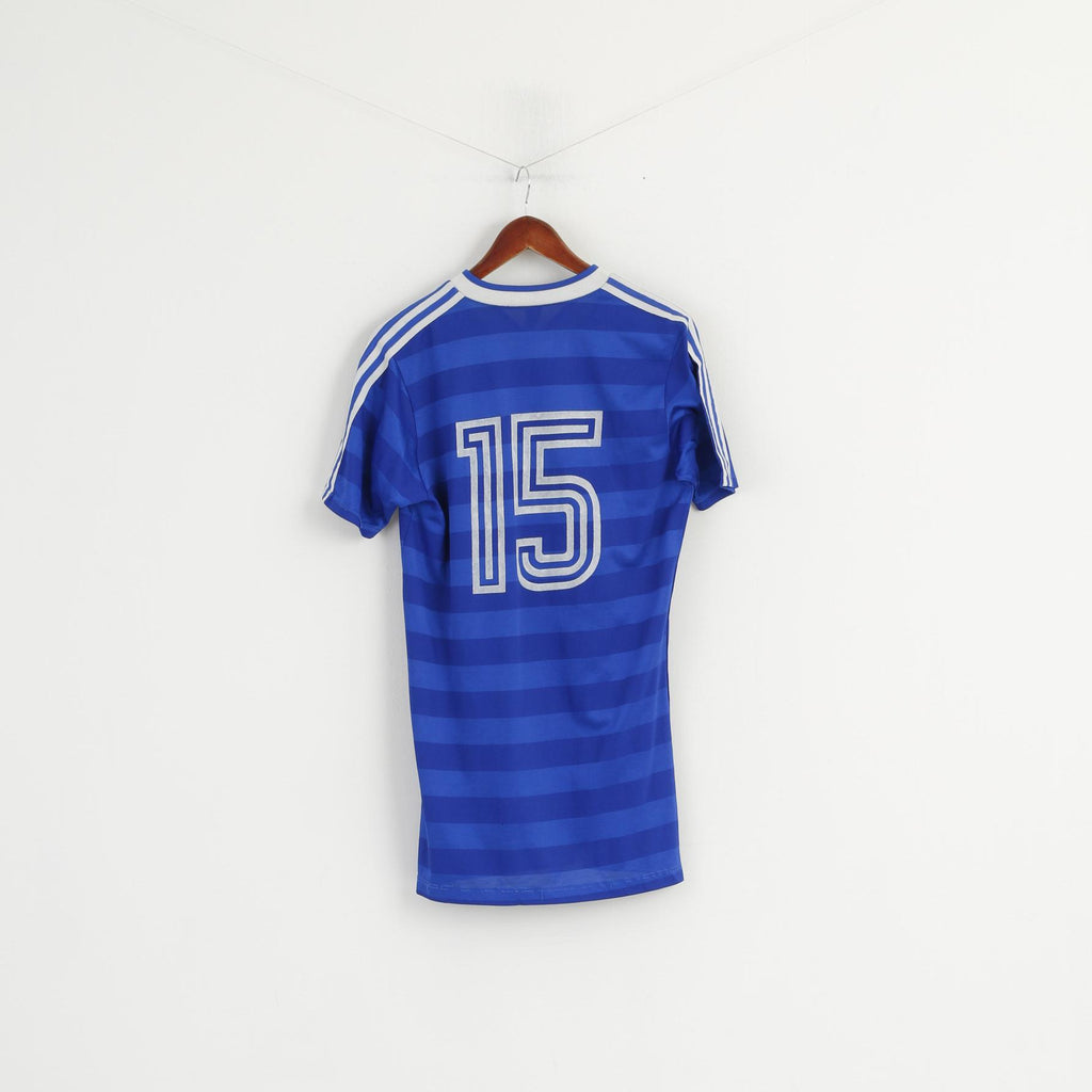 Adidas Men L (M) Shirt Blue Ergee #15 Vintage Made in West Germany Jersey Top