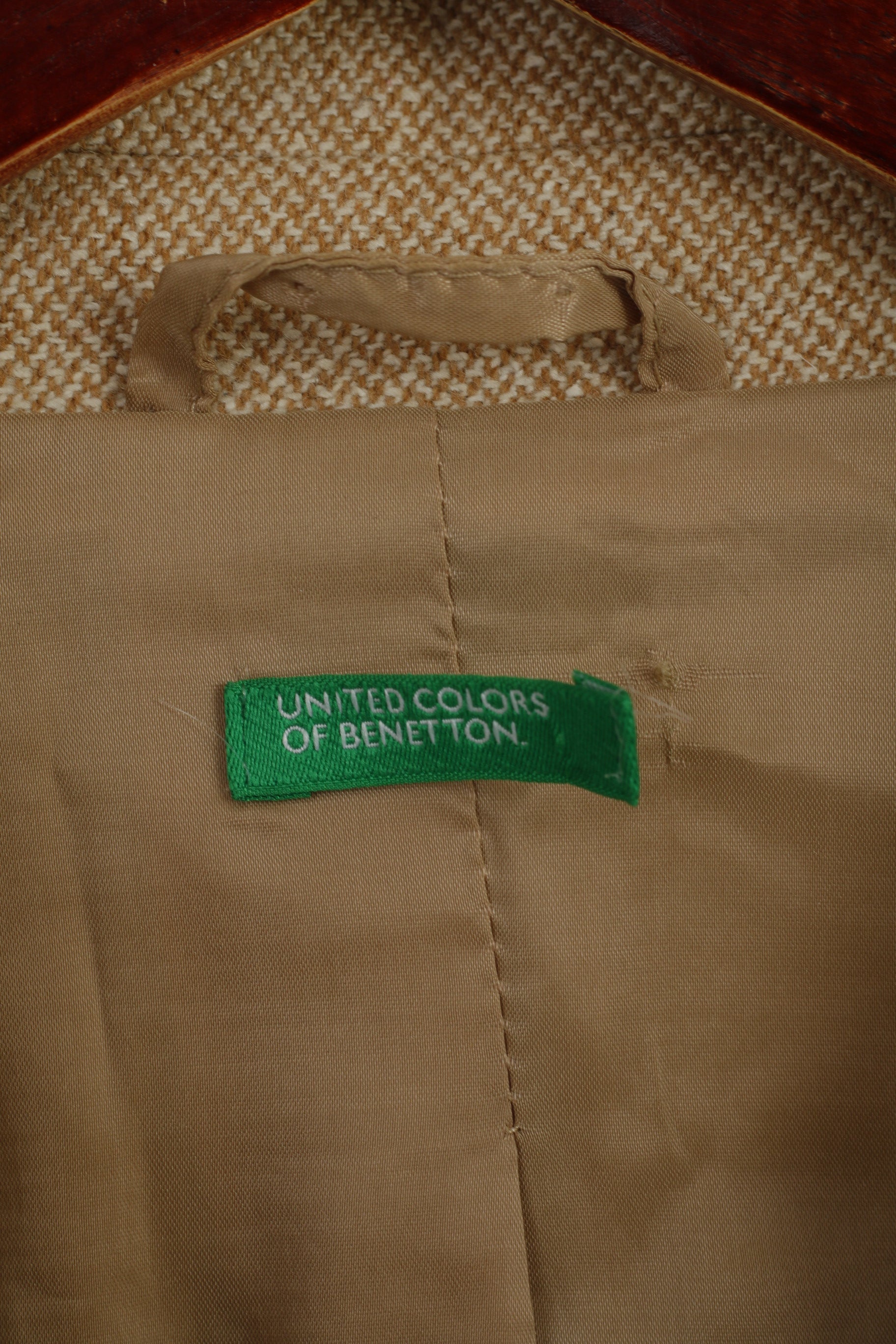 United Colors Of Benetton Donna 46 M Blazer Giacca monopetto in lana beige