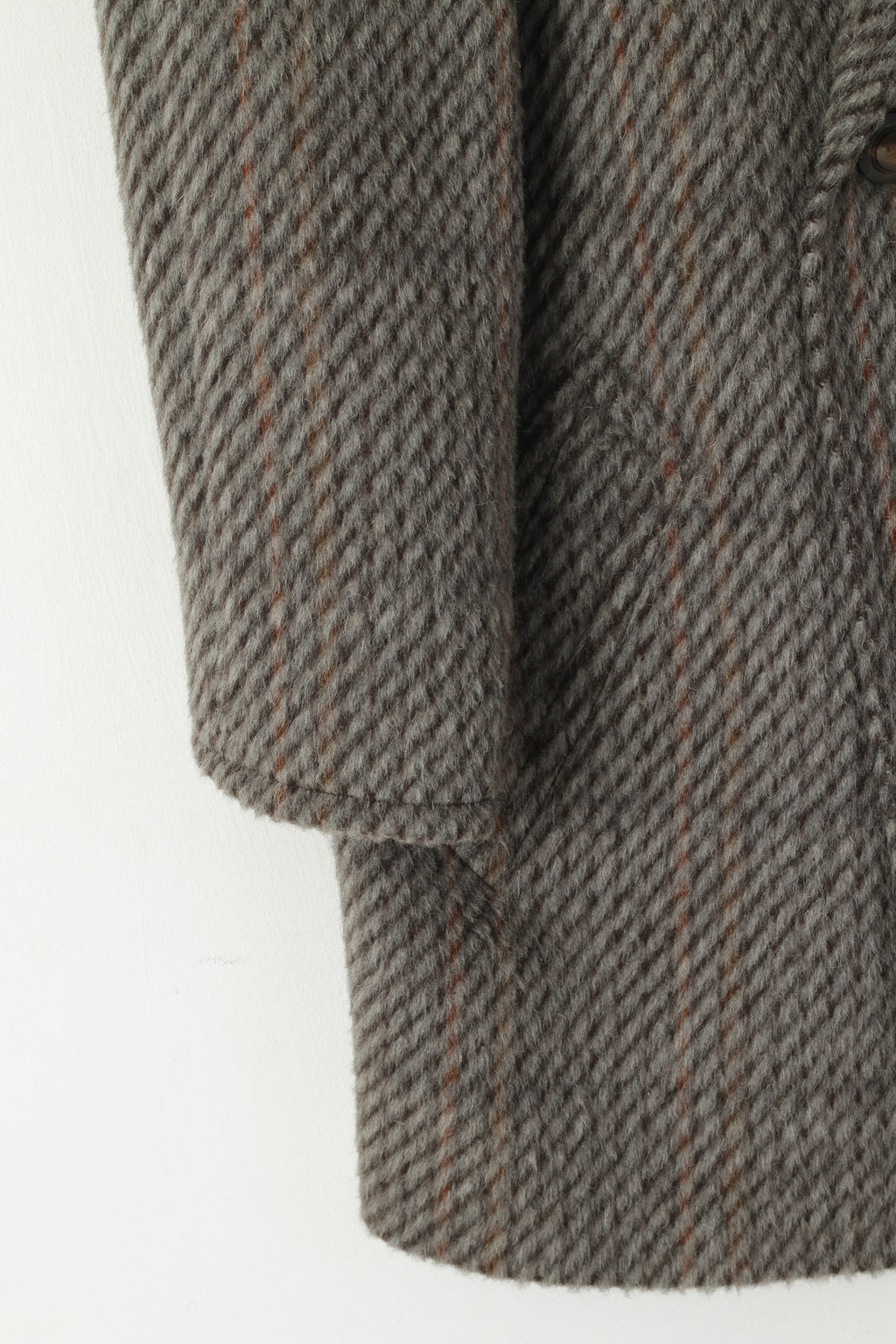 Petite Mademoiselle Women XL Jacket Taupe Wool Double Breasted Oversize Blazer