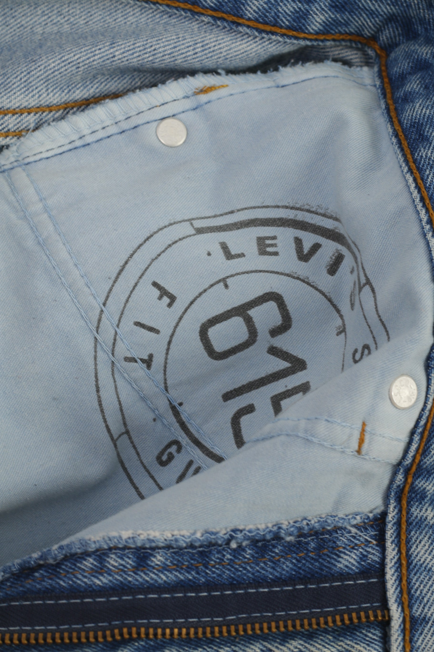 Levi's 615 Homme 31 Jeans Pantalon Bleu Coton Vintage Orange Tab Pantalon Classique