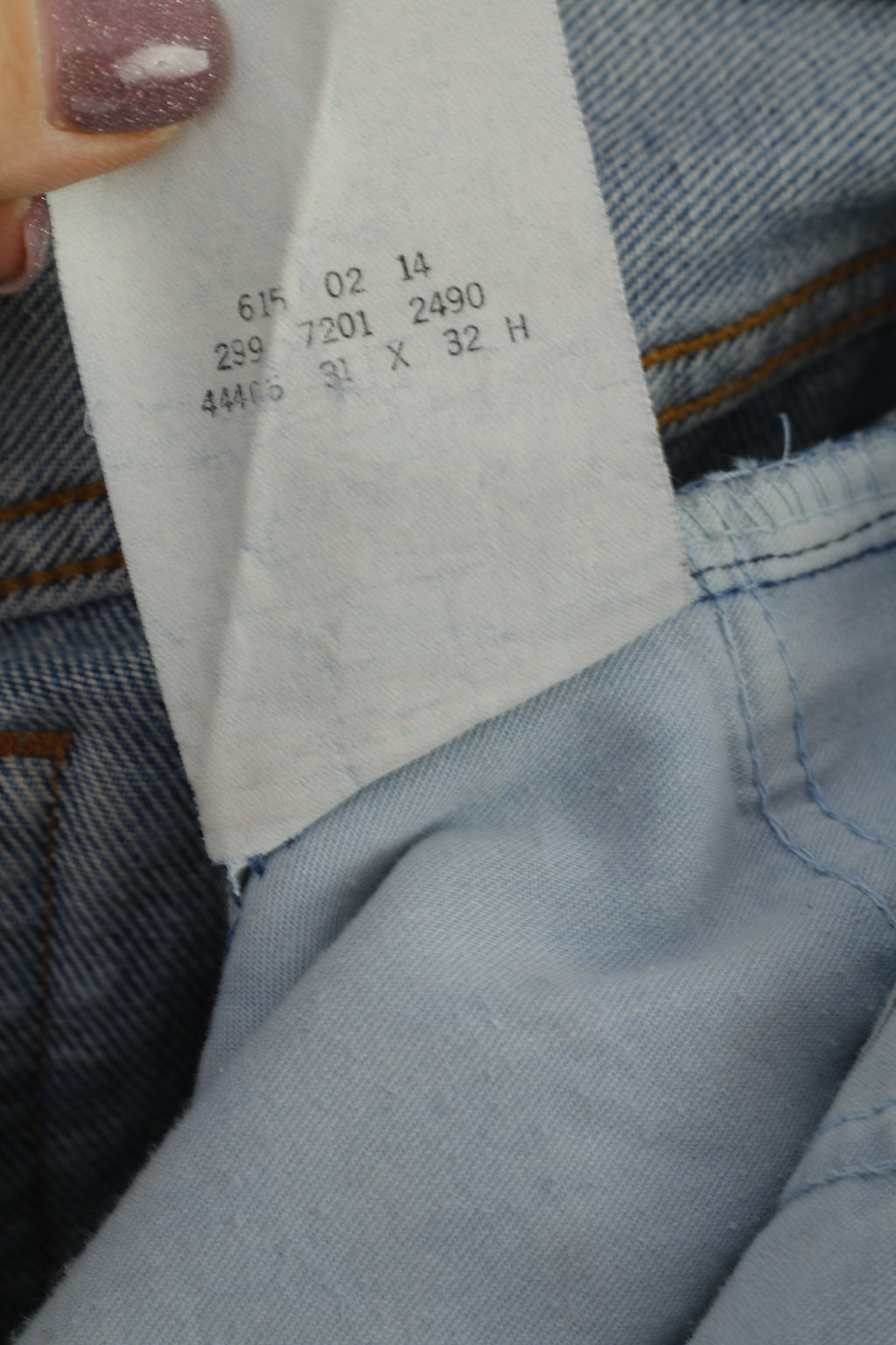 Levi's 615 Homme 31 Jeans Pantalon Bleu Coton Vintage Orange Tab Pantalon Classique