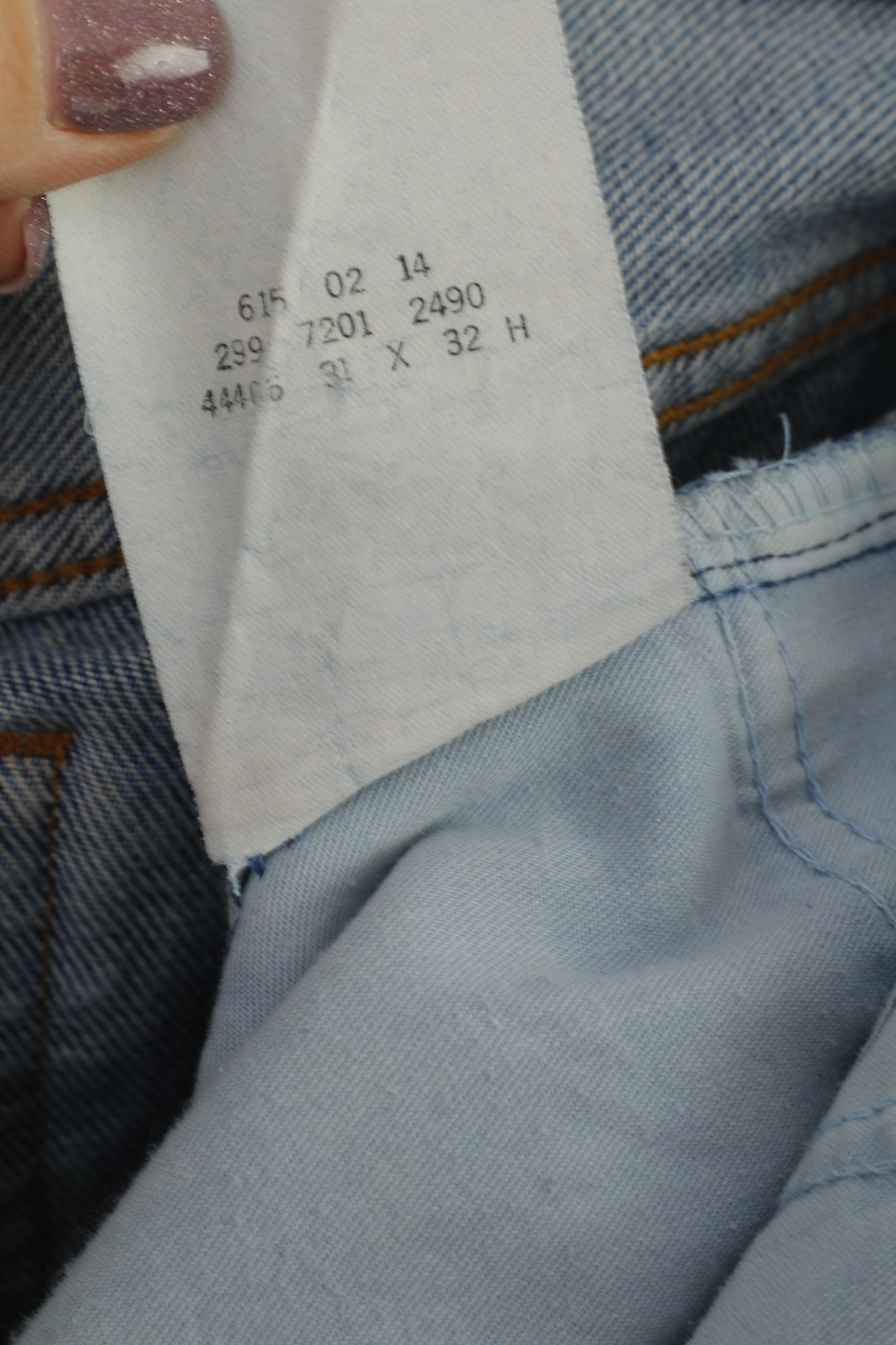 Levi's 615 Homme 31 Jeans Pantalon Bleu Coton Vintage Orange Tab Pantalon Classique