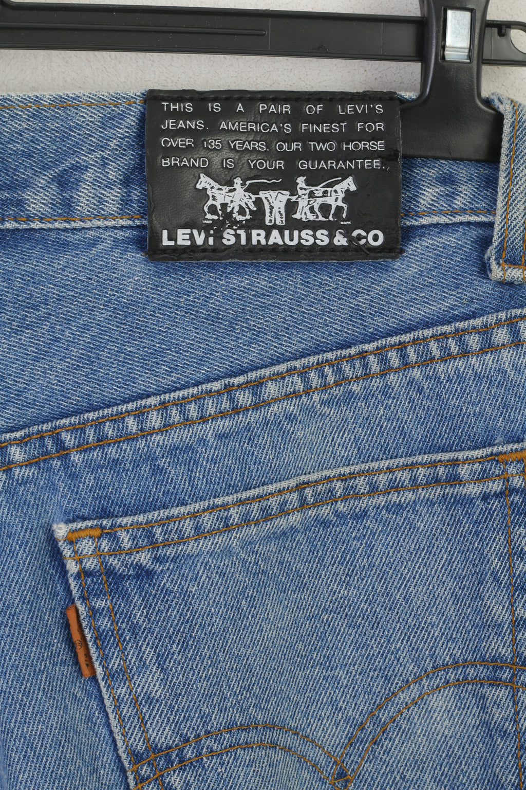 Levi's 615 Homme 31 Jeans Pantalon Bleu Coton Vintage Orange Tab Pantalon Classique