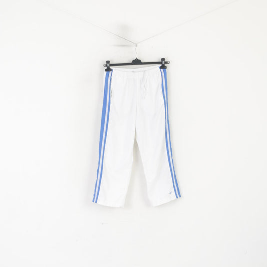 Nike Femme 8-10 M Capri Pantalon Blanc Sportswear Cordon Taille Short