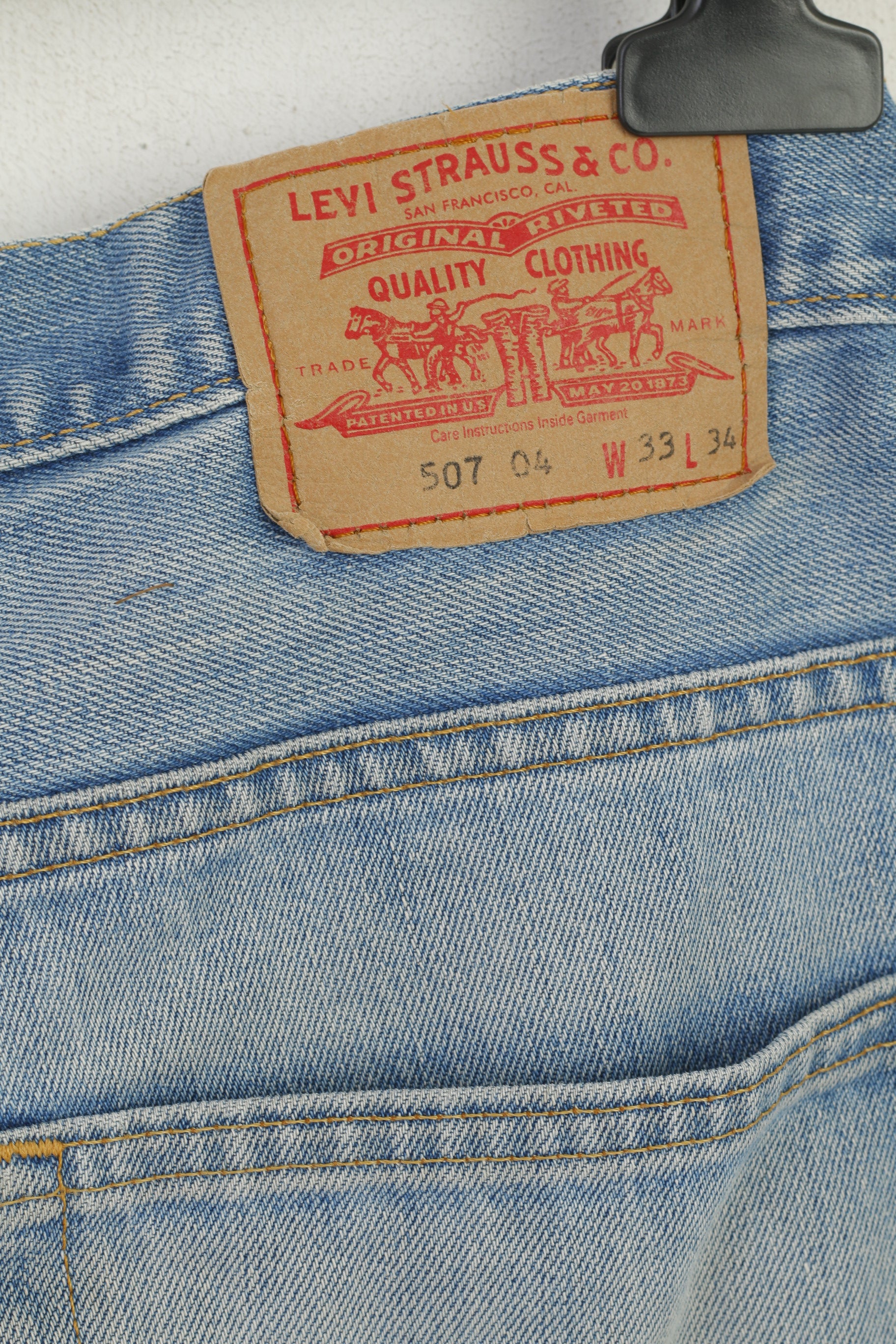 Levi Strauss & CO. Men 33 Jeans Trousers Blue Vintage Cotton Denim 507 Levi's Pants